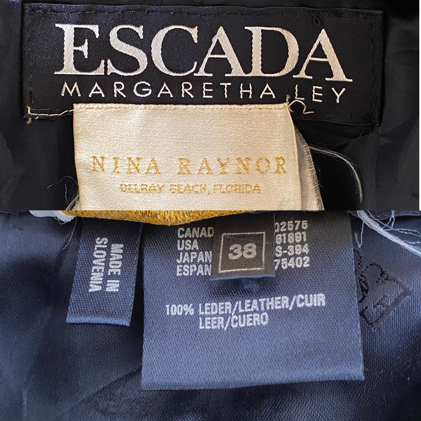 Size 38US vintage Escada Leather jacket