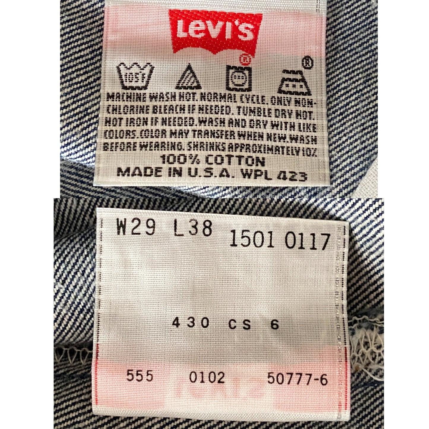 29X38 Vintage Denim Levi’s 501 Made in USA