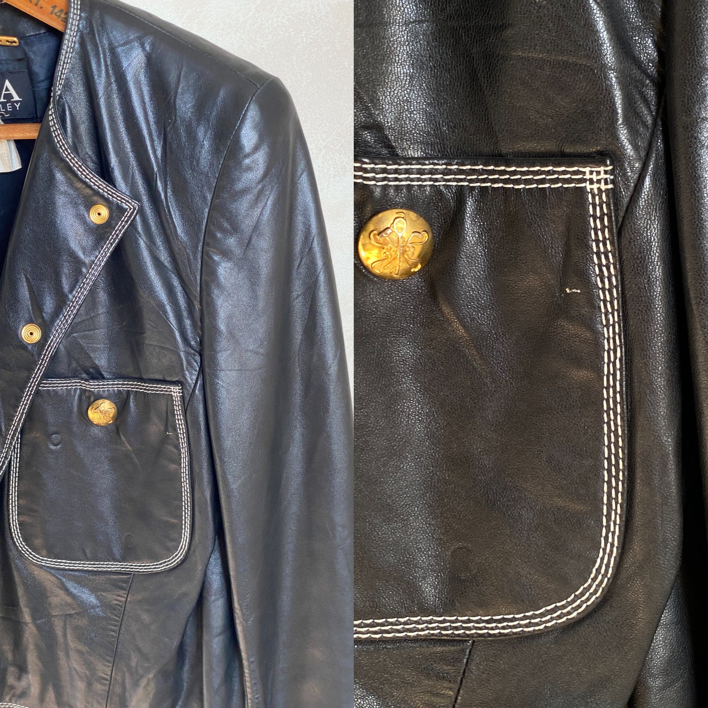 Size 38US vintage Escada Leather jacket