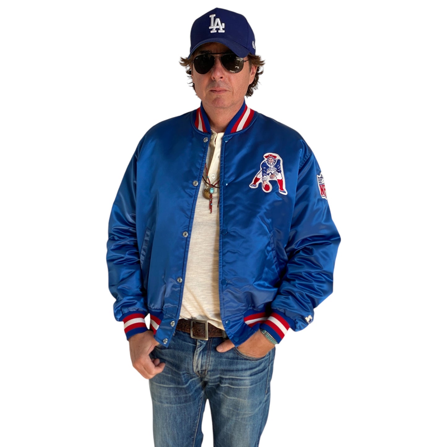 Size Large . Starter Vintage 80’s Patriots jacket Made In USA