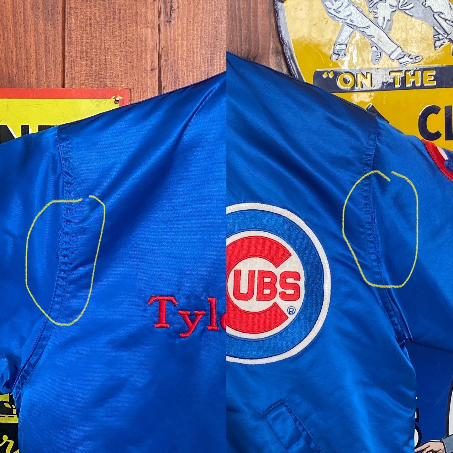 Small. Vintage 80s Chicago Cubs Starter jacket made in USA
