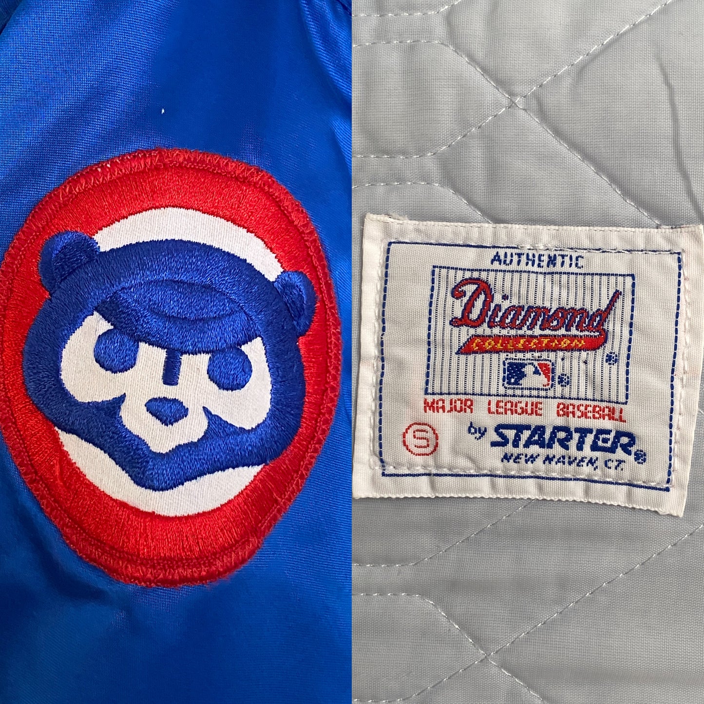 Small. Vintage 80s Chicago Cubs Starter jacket made in USA
