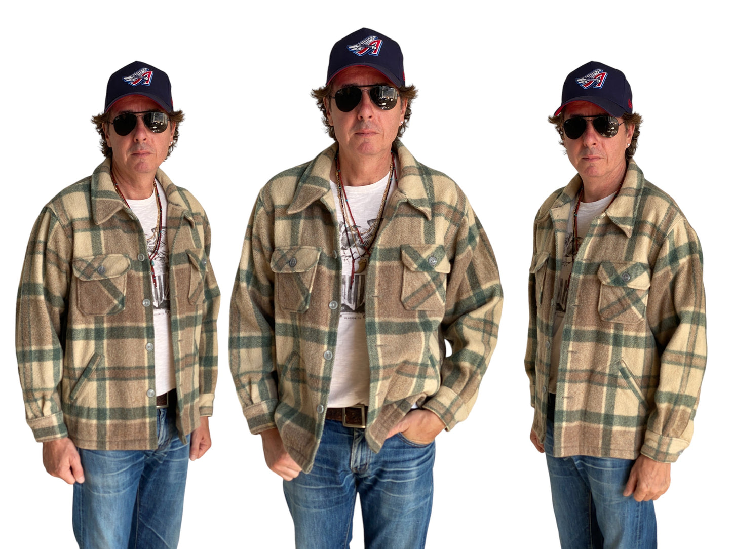 Large. Vintage wool plaid Woolrich shirt jacket