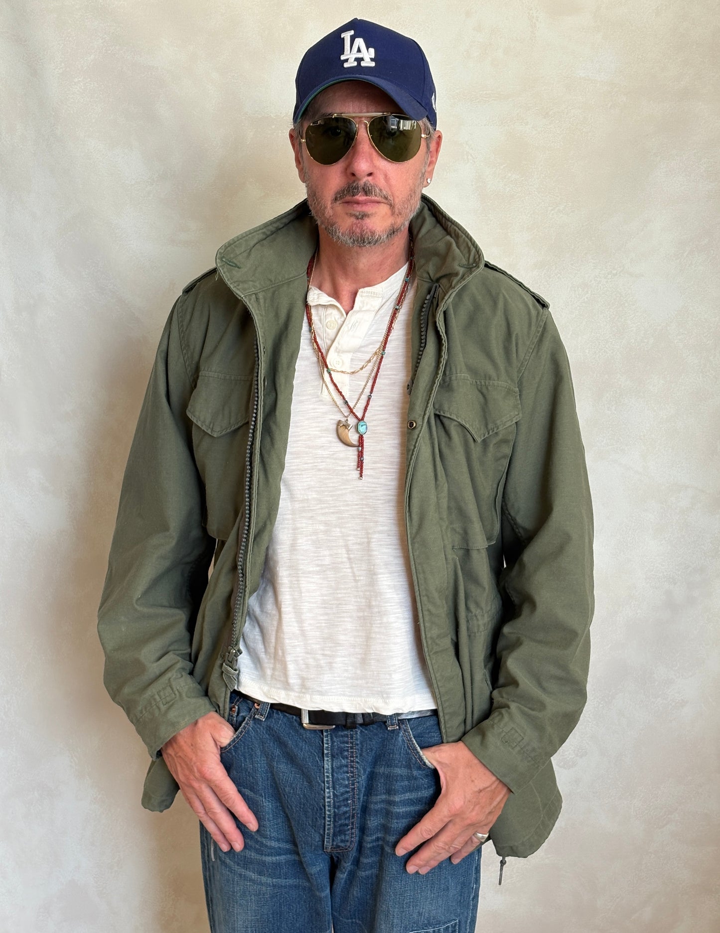 Med Long. Authentic 1987 US Army M-65 field jacket Military