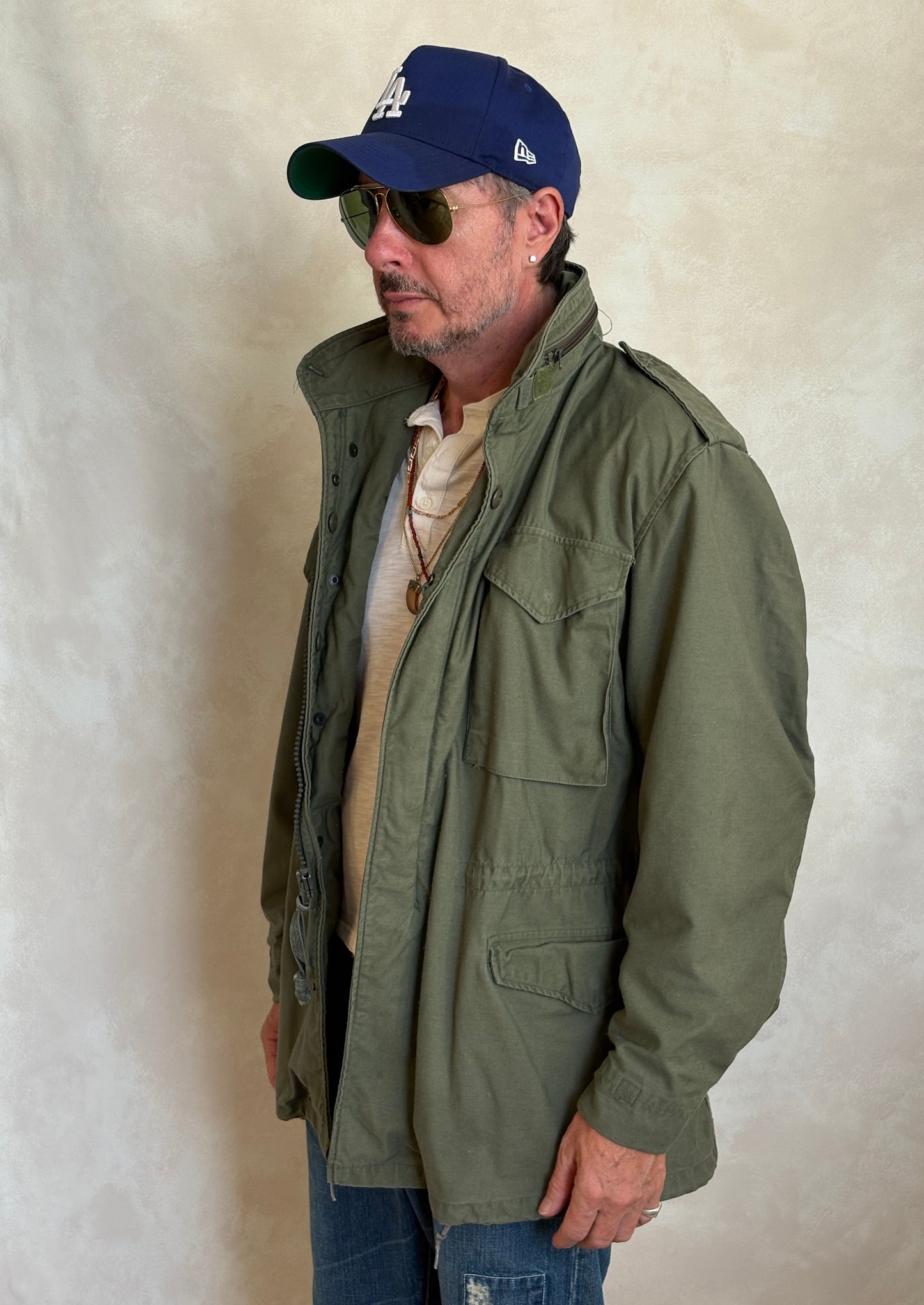 Med Long. Authentic 1987 US Army M-65 field jacket Military