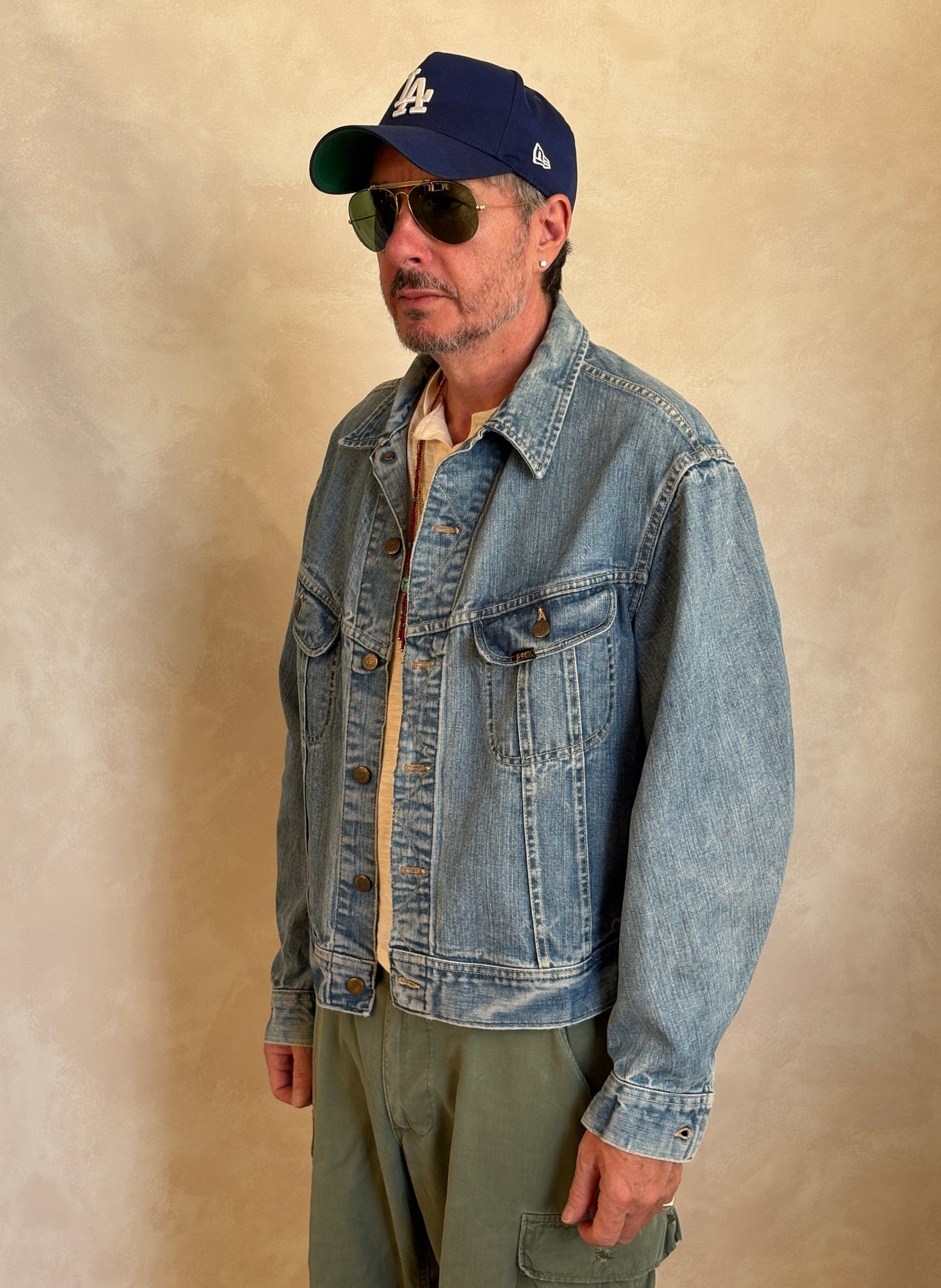 Size 50US XXL. Vintage 70s Lee Union Made Denim Shirt – 2 Pockets – Made in USA