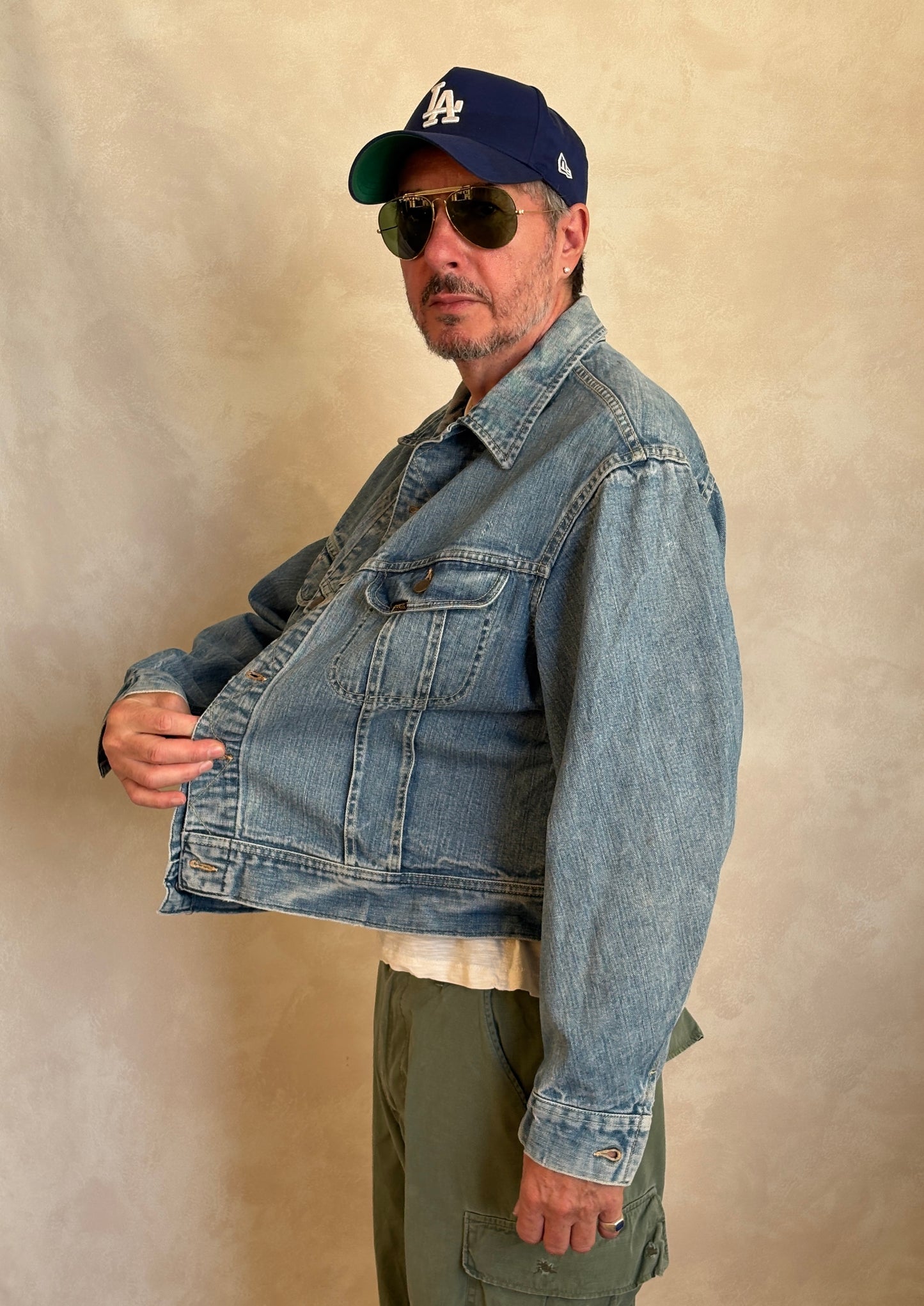 Size 50US XXL. Vintage 70s Lee Union Made Denim Shirt – 2 Pockets – Made in USA