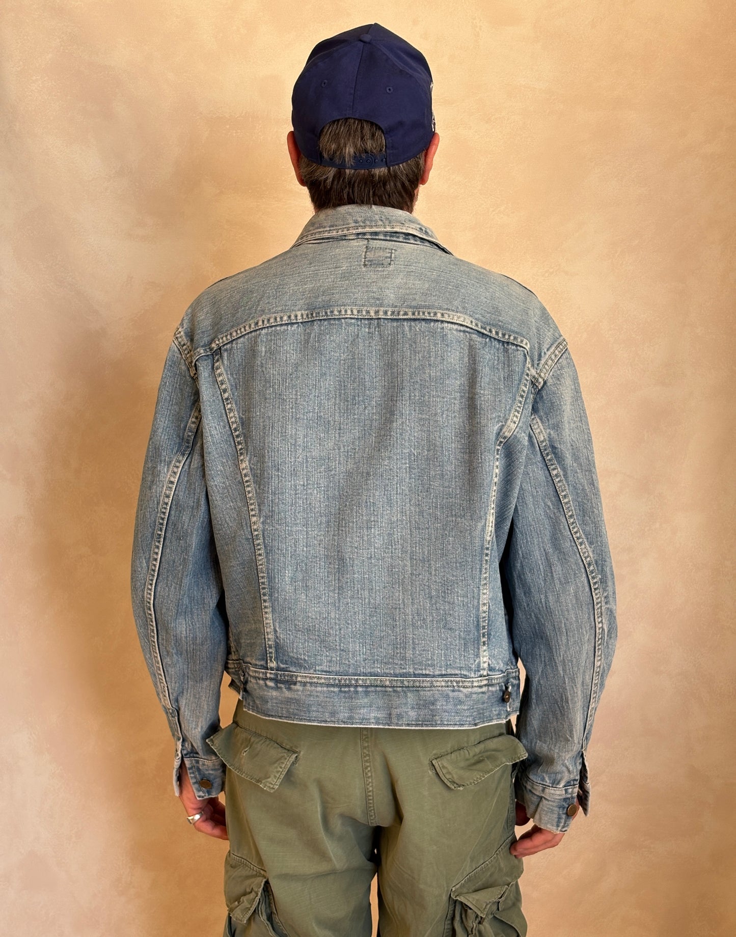 Size 50US XXL. Vintage 70s Lee Union Made Denim Shirt – 2 Pockets – Made in USA