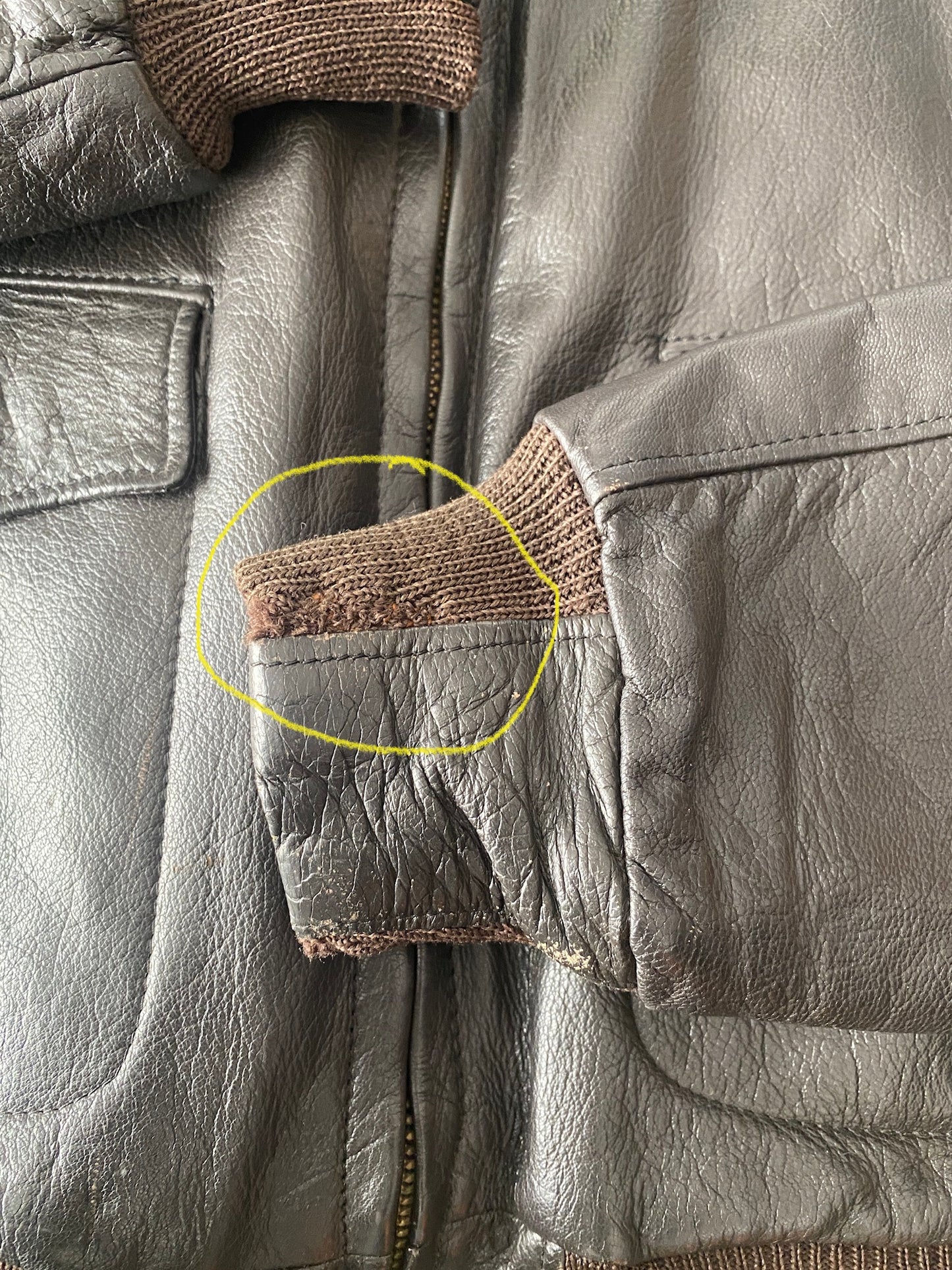 Vintage LL Bean Leather Bomber Flight Jacket - Size 44US (54 EU) | Made in USA Aviator