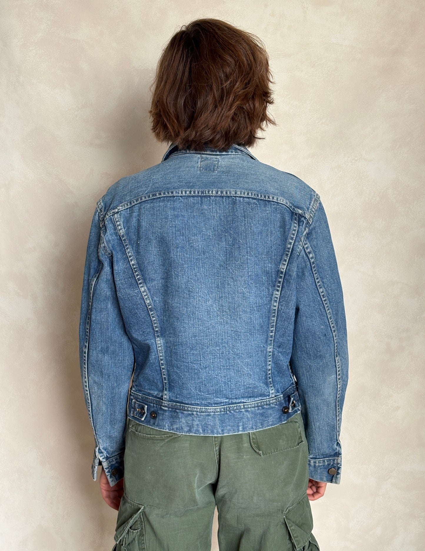 Size 38/40US . Vintage 70s Lee Union Made Denim Shirt – 2 Pockets – Made in USA