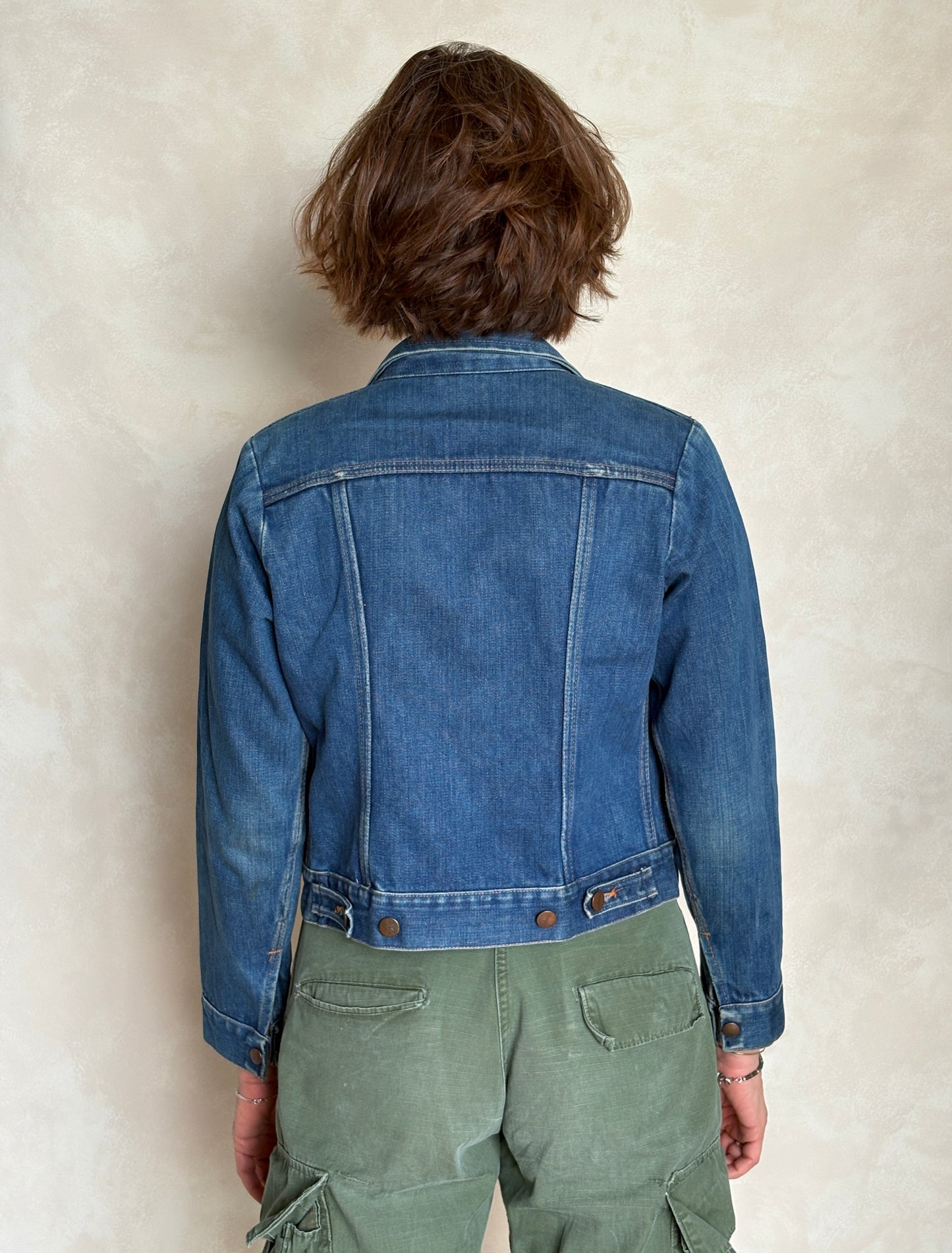 Size 16 . Vintage 70s Wrangler Denim Jacket – 4 Pockets – Made in USA