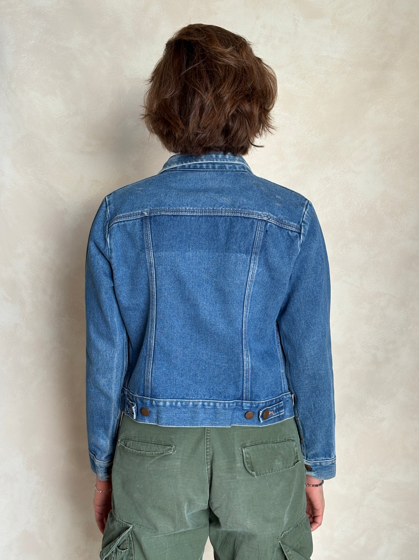 Size 18 . Vintage 70s Wrangler Denim Jacket – 4 Pockets – Made in USA