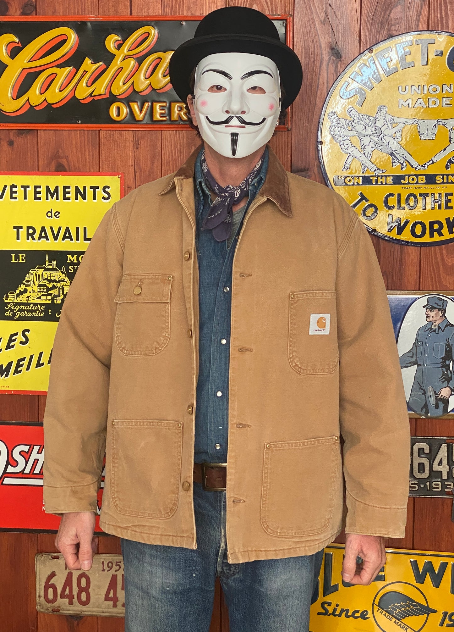 Vintage Carhartt Blanket Lined Jacket - Size 44 US (54 EU) | Made in USA | USA Vintage BCN