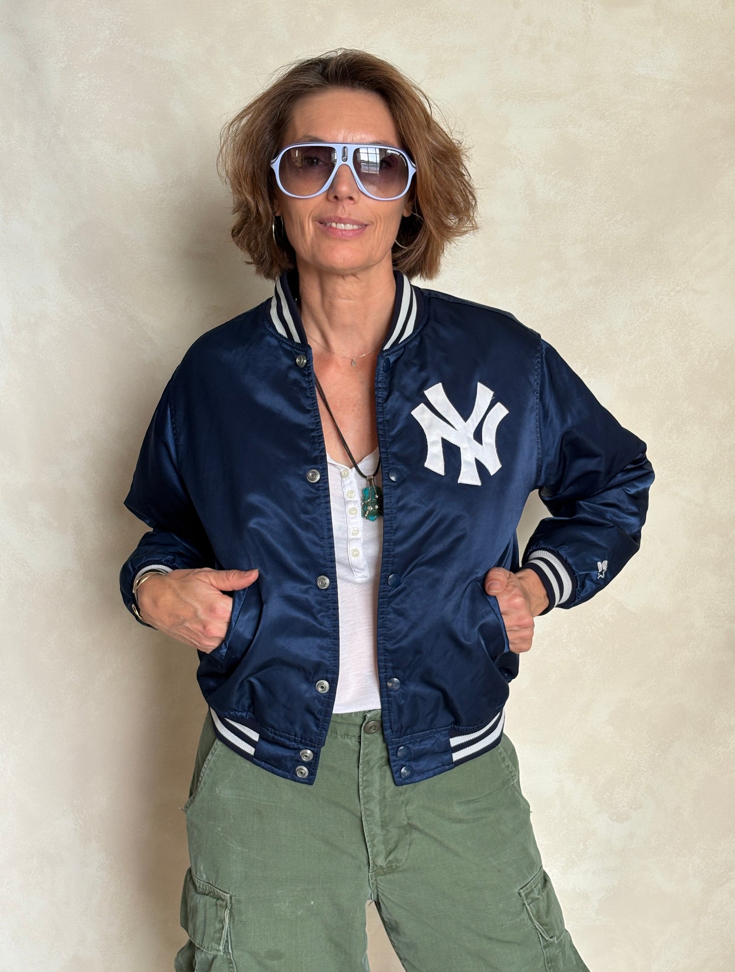 Youth Large. Vintage Diamond collection 90s New York Yankee Starter jacket -made in USA-
