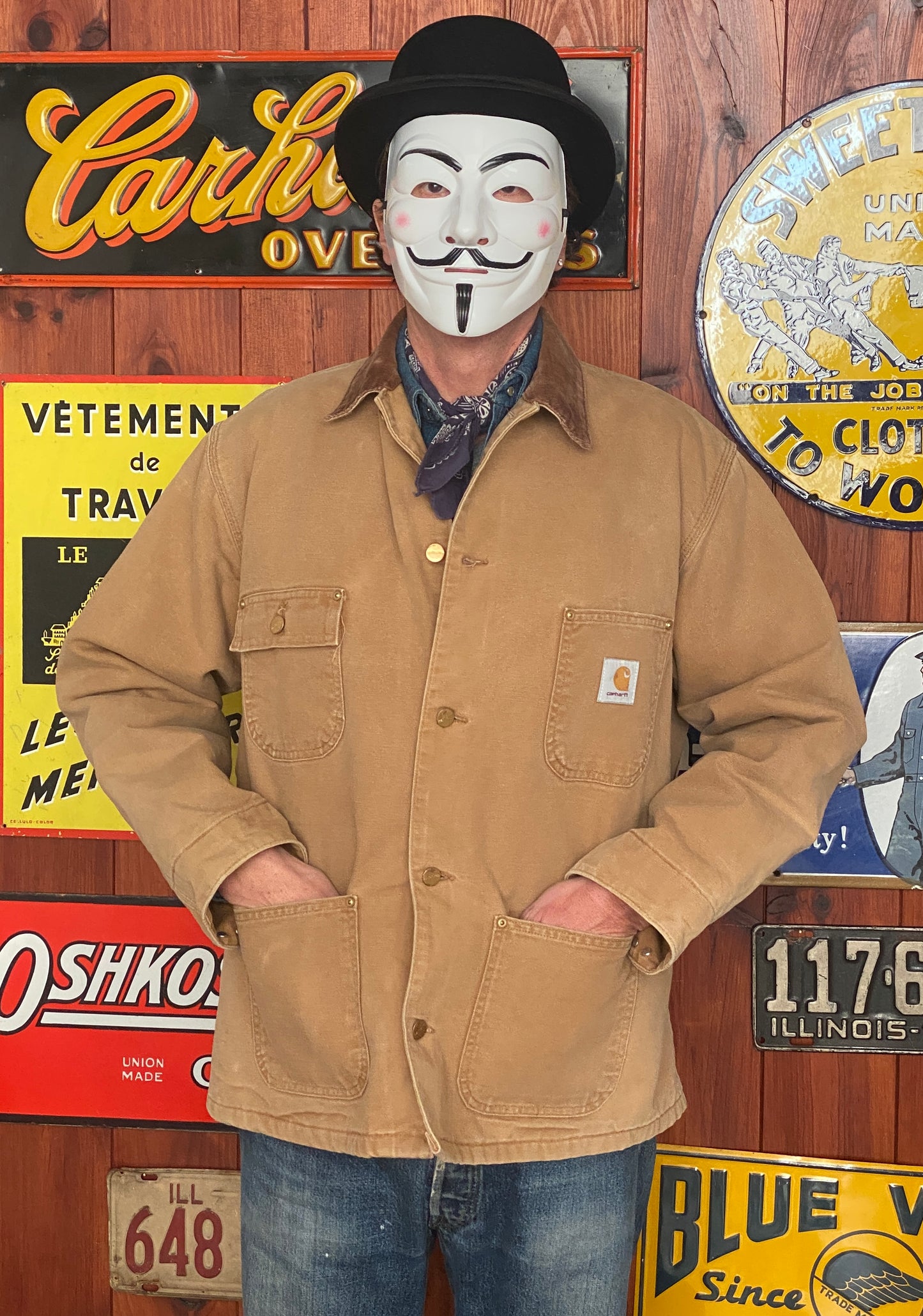 Vintage Carhartt Blanket Lined Jacket - Size 44 US (54 EU) | Made in USA | USA Vintage BCN