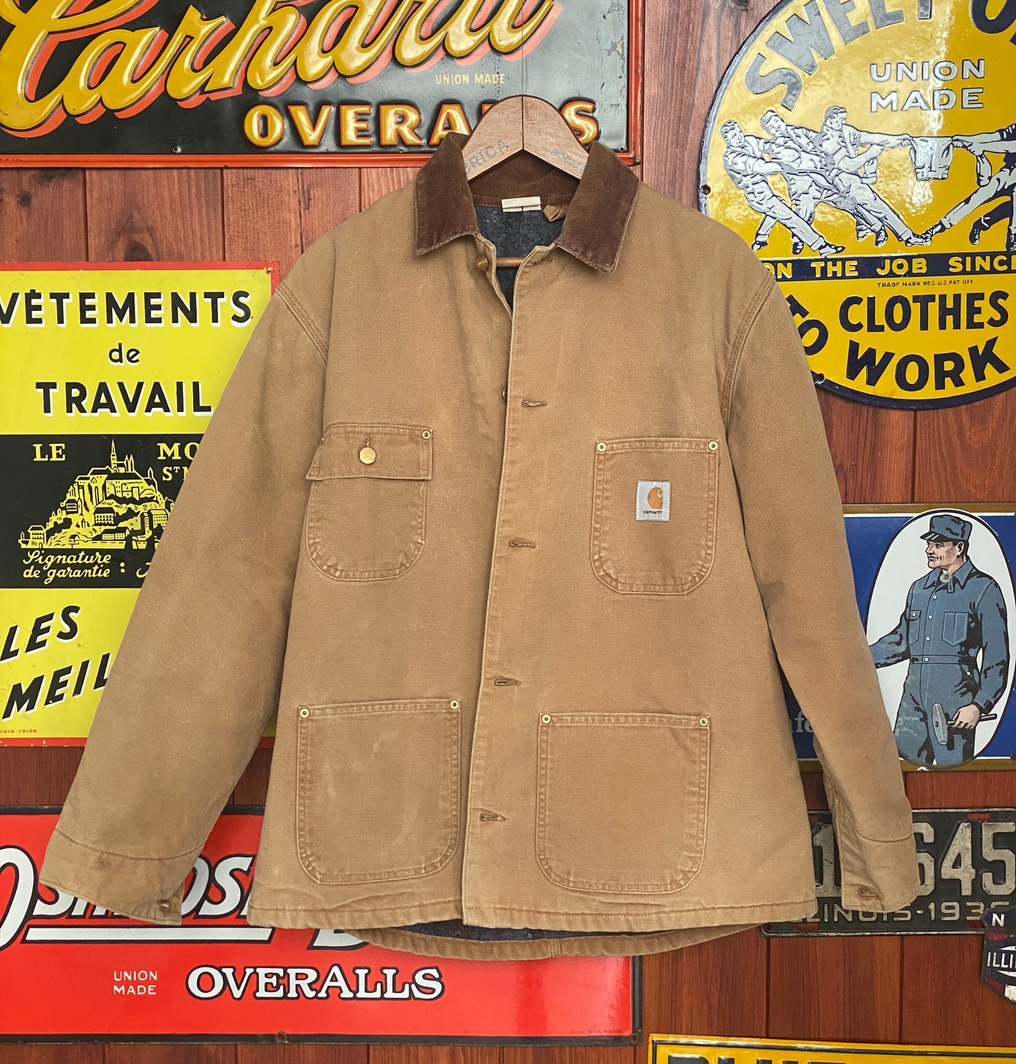 Vintage Carhartt Blanket Lined Jacket - Size 44 US (54 EU) | Made in USA | USA Vintage BCN