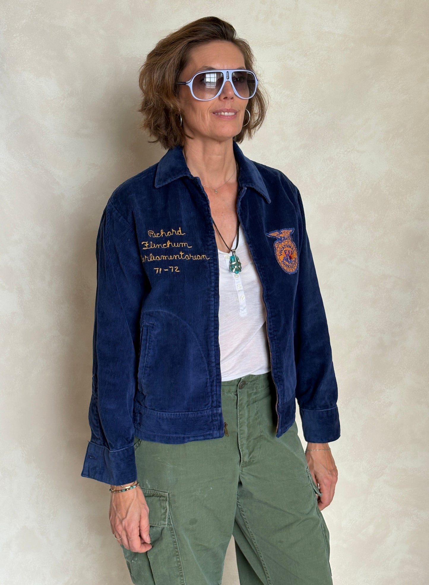 Size 38US / 48EU. Vintage 70s Virginia Future farmer of America jacket. Made in USA