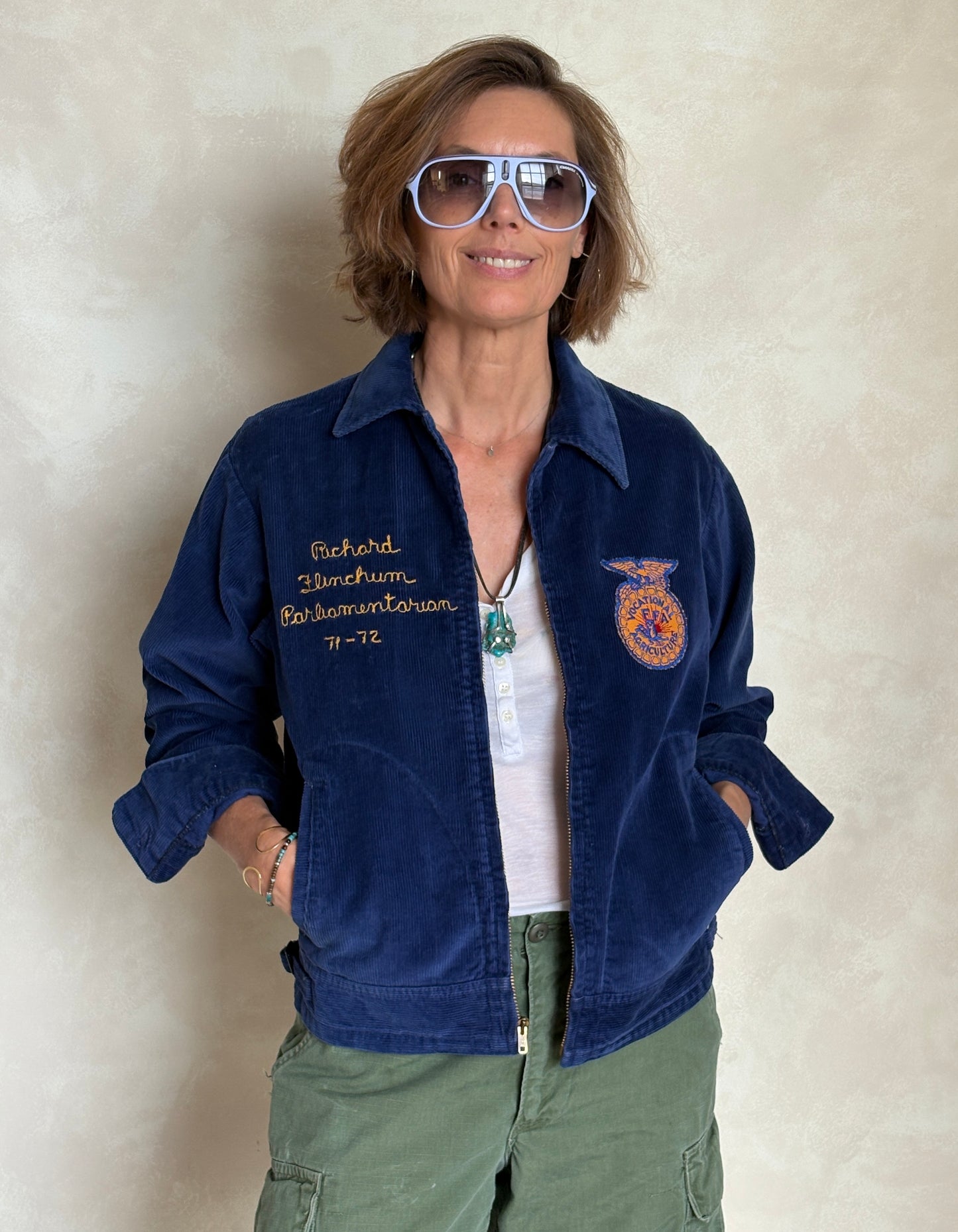 Size 38US / 48EU. Vintage 70s Virginia Future farmer of America jacket. Made in USA
