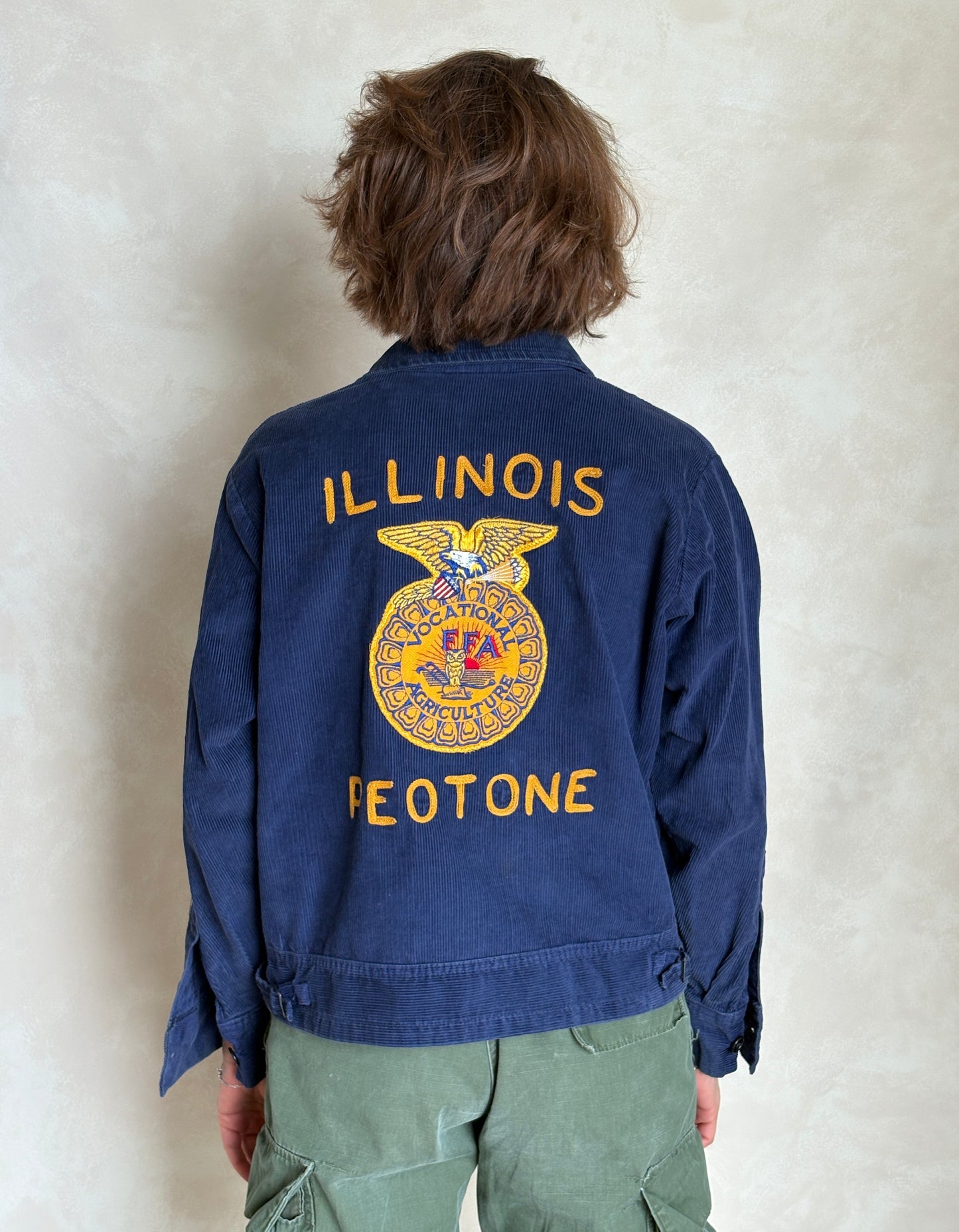 Size 38US / 48EU. Vintage 70s Illinois Future farmer of America jacket. Made in USA