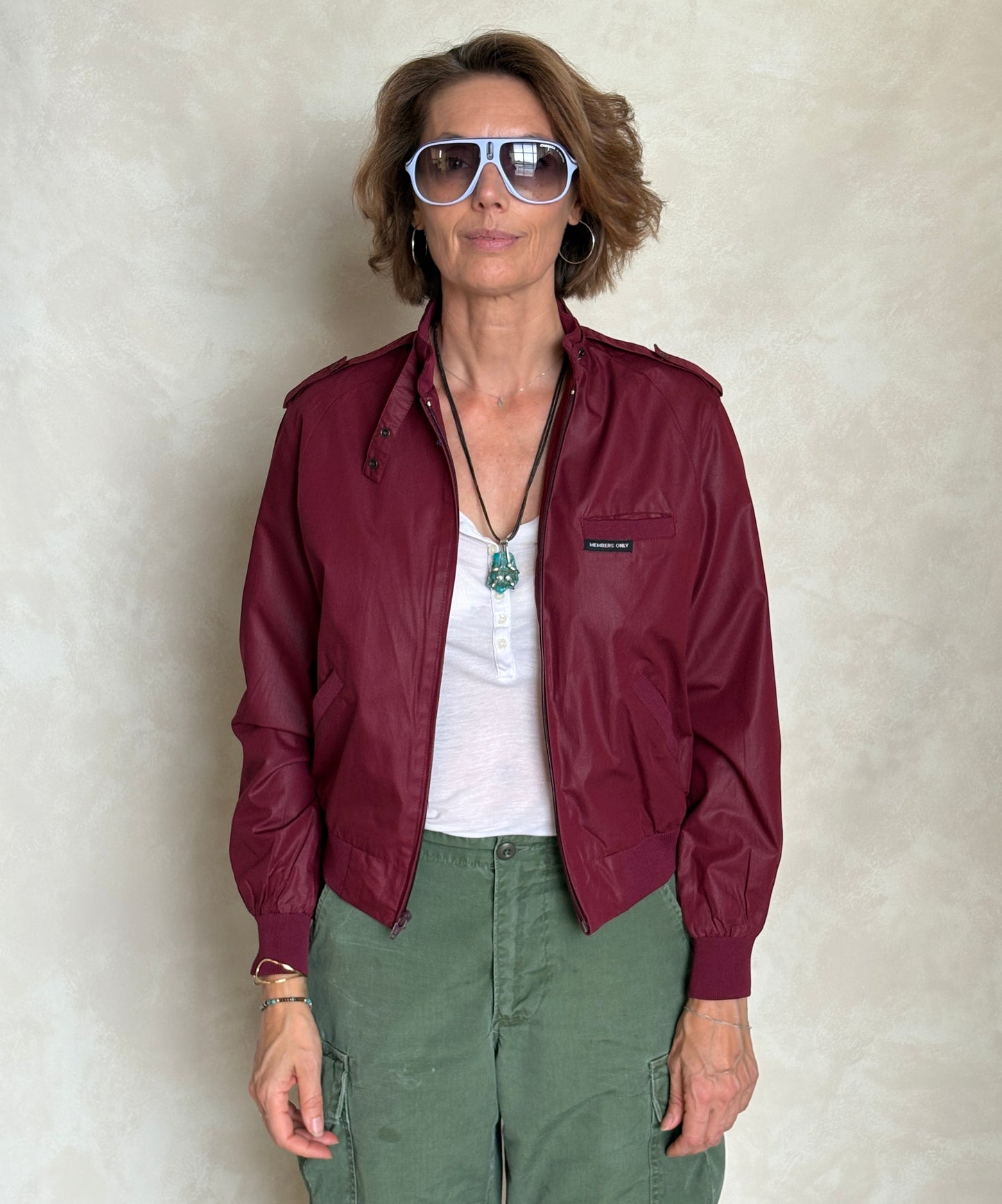 Size 9/10. Women Vintage 80s Members Only Cotton Jacket - USA Vintage Bcn