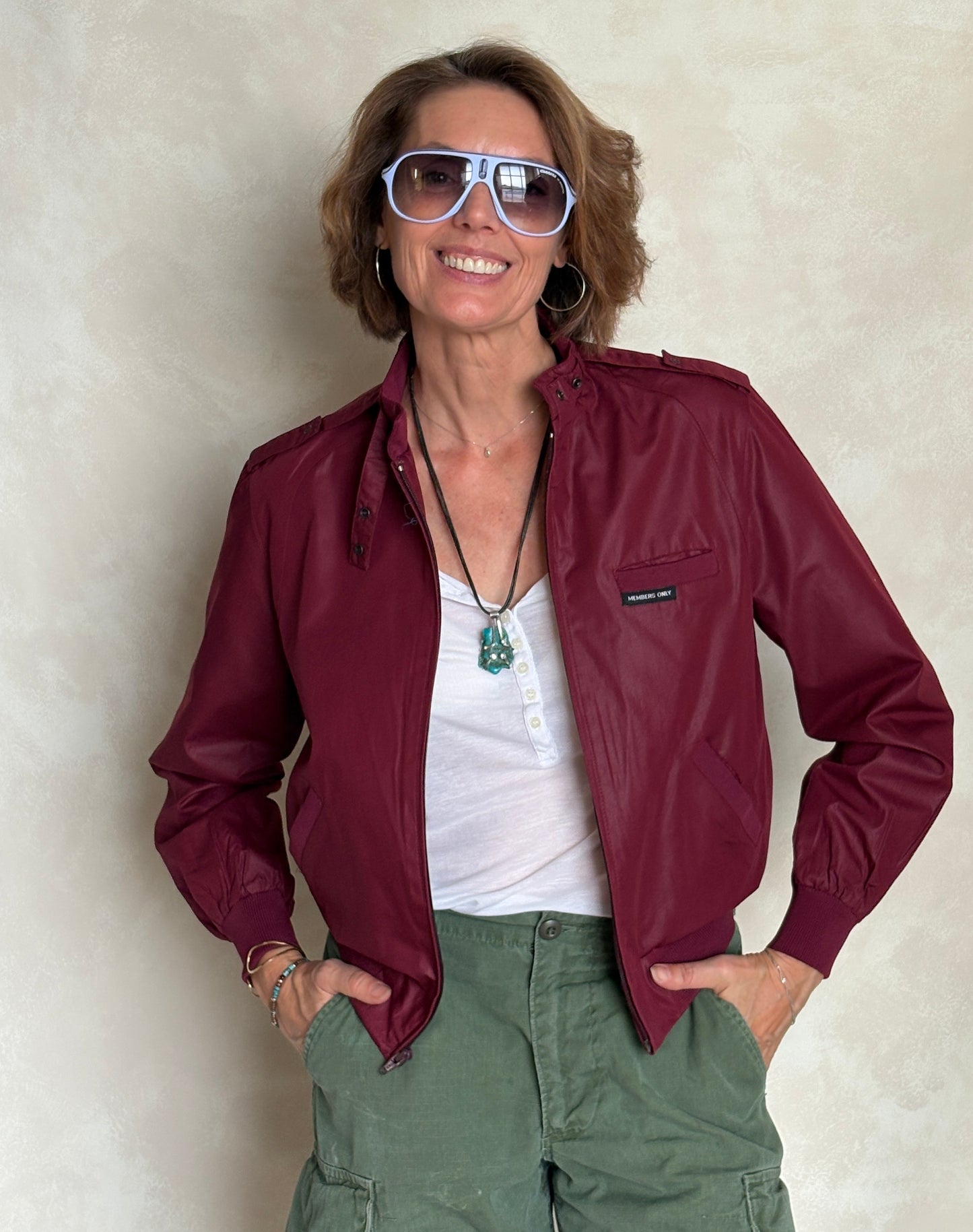 Size 9/10. Women Vintage 80s Members Only Cotton Jacket