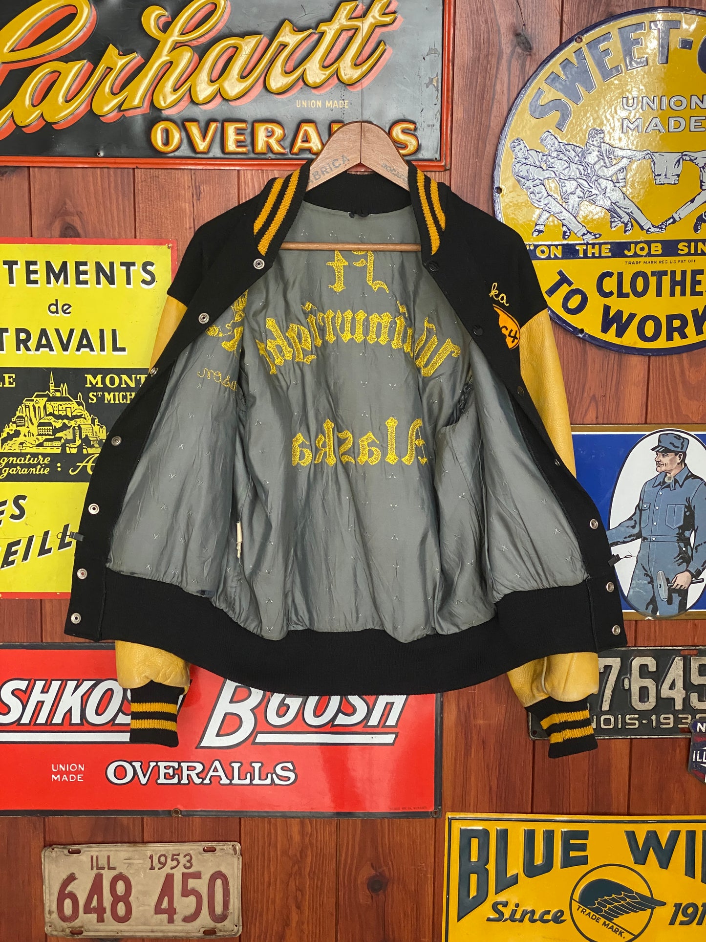 Vintage 1964 Varsity Jacket Wainwright Alaska - Size 44