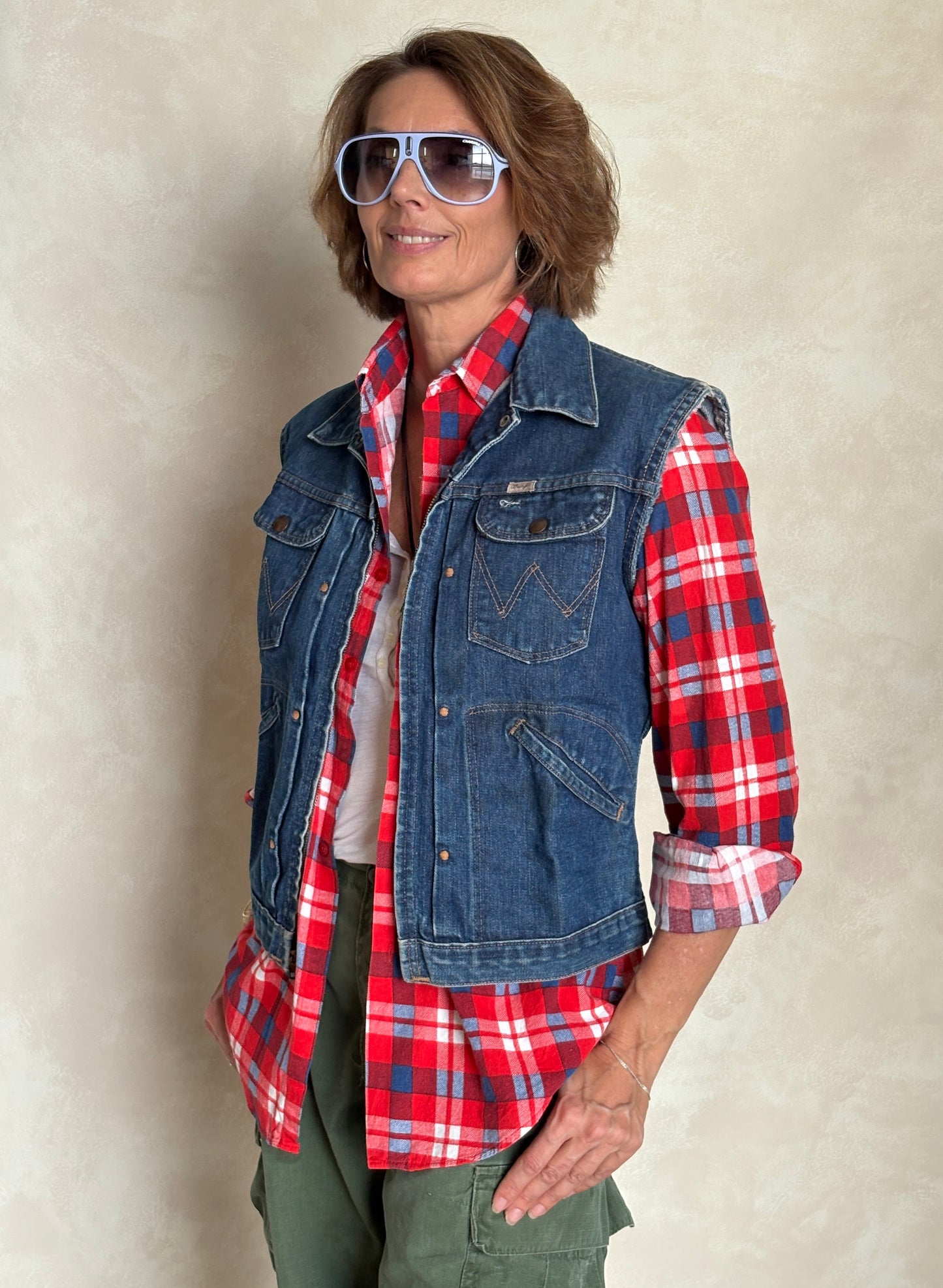 Size 38US / 48EU . 1960s Vintage Wrangler 24MJZ Denim Jacket – Made in USA