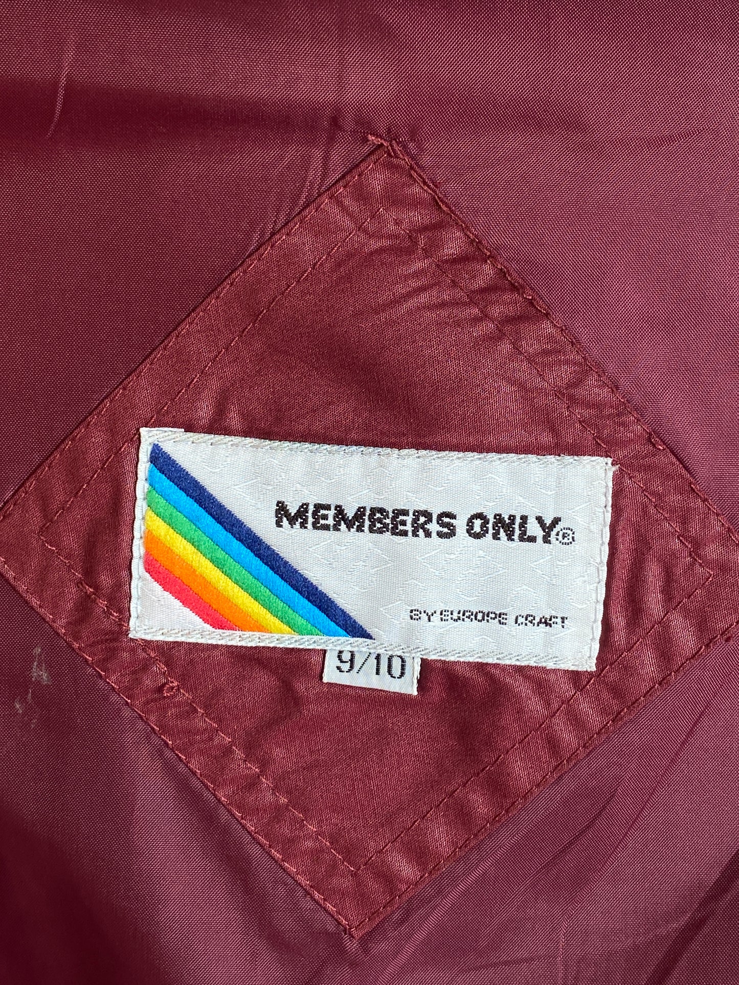 Size 9/10. Women Vintage 80s Members Only Cotton Jacket