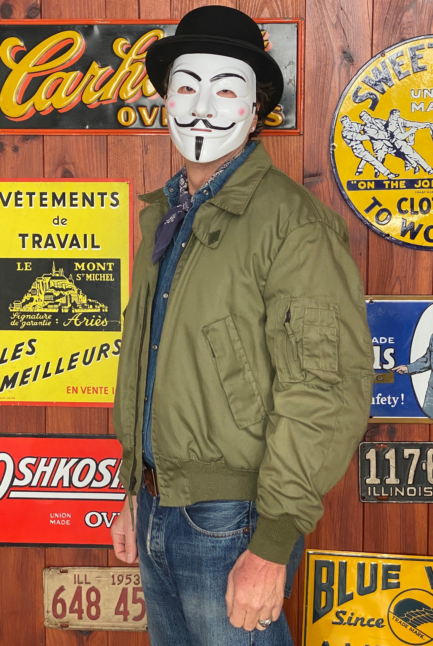 Size Large Regular Authentic Vintage 1989 US Military Bomber | Made in USA