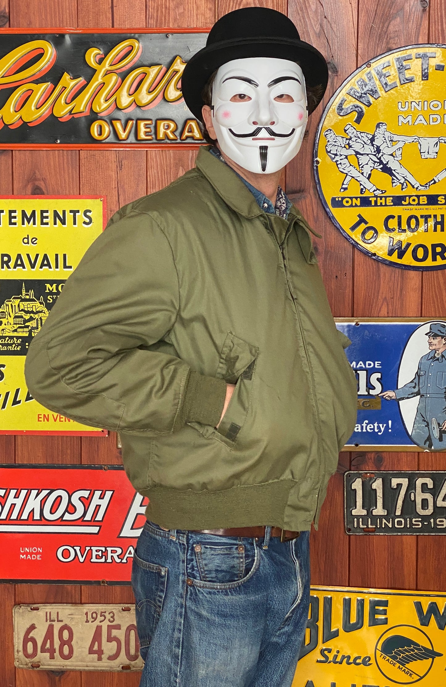 Size Large Regular Authentic Vintage 1989 US Military Bomber | Made in USA