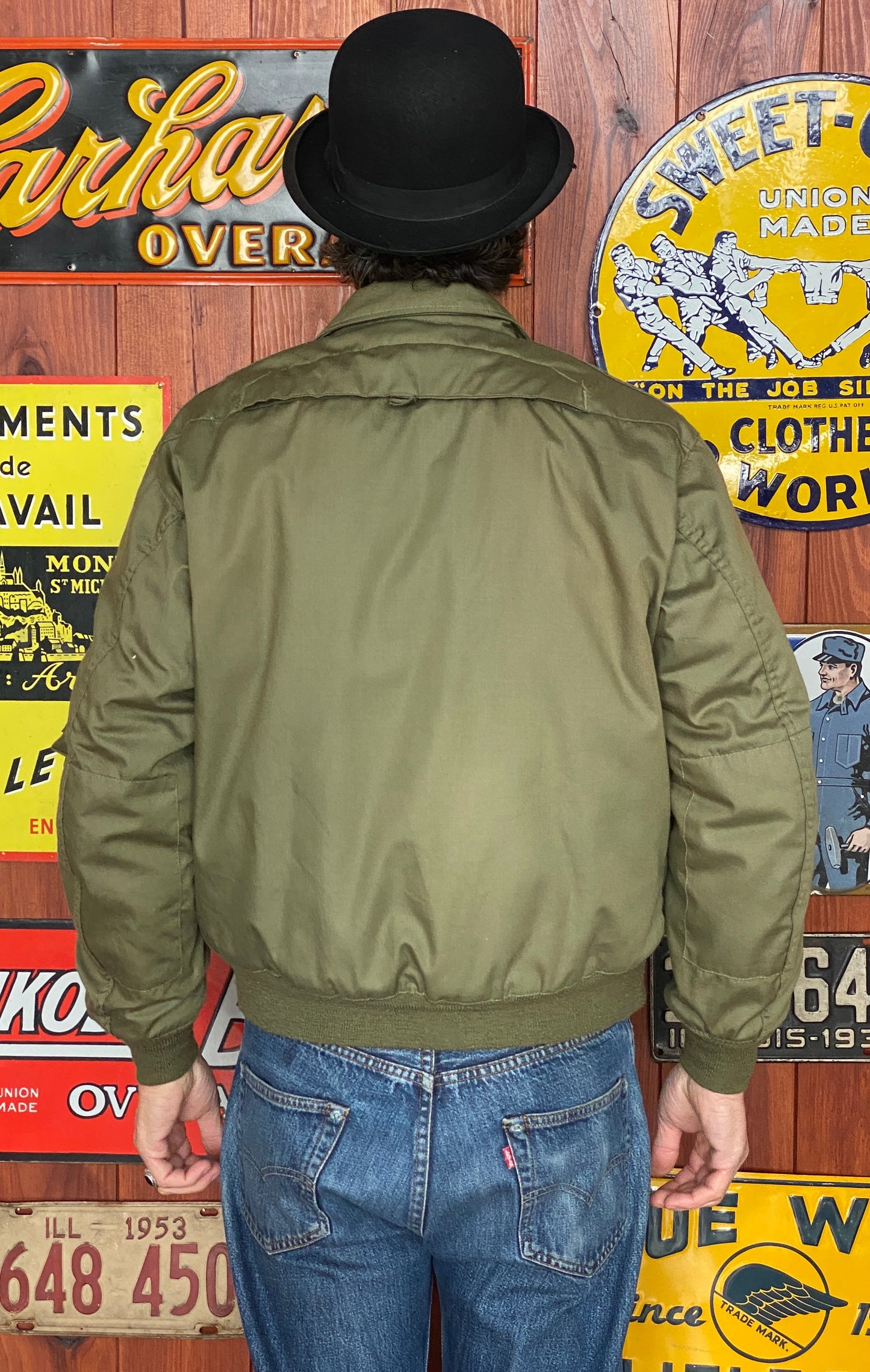 Size Large Regular Authentic Vintage 1989 US Military Bomber | Made in USA