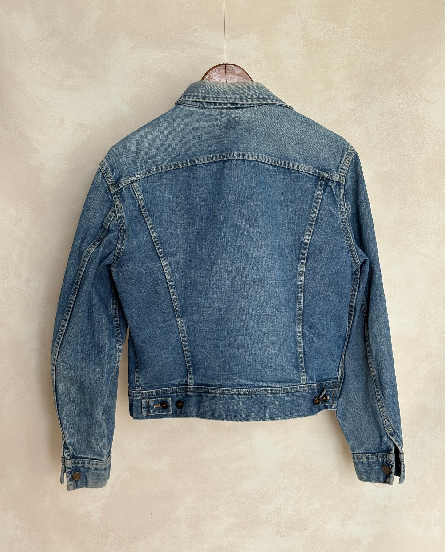 Size 38/40US . Vintage 70s Lee Union Made Denim Shirt – 2 Pockets – Made in USA