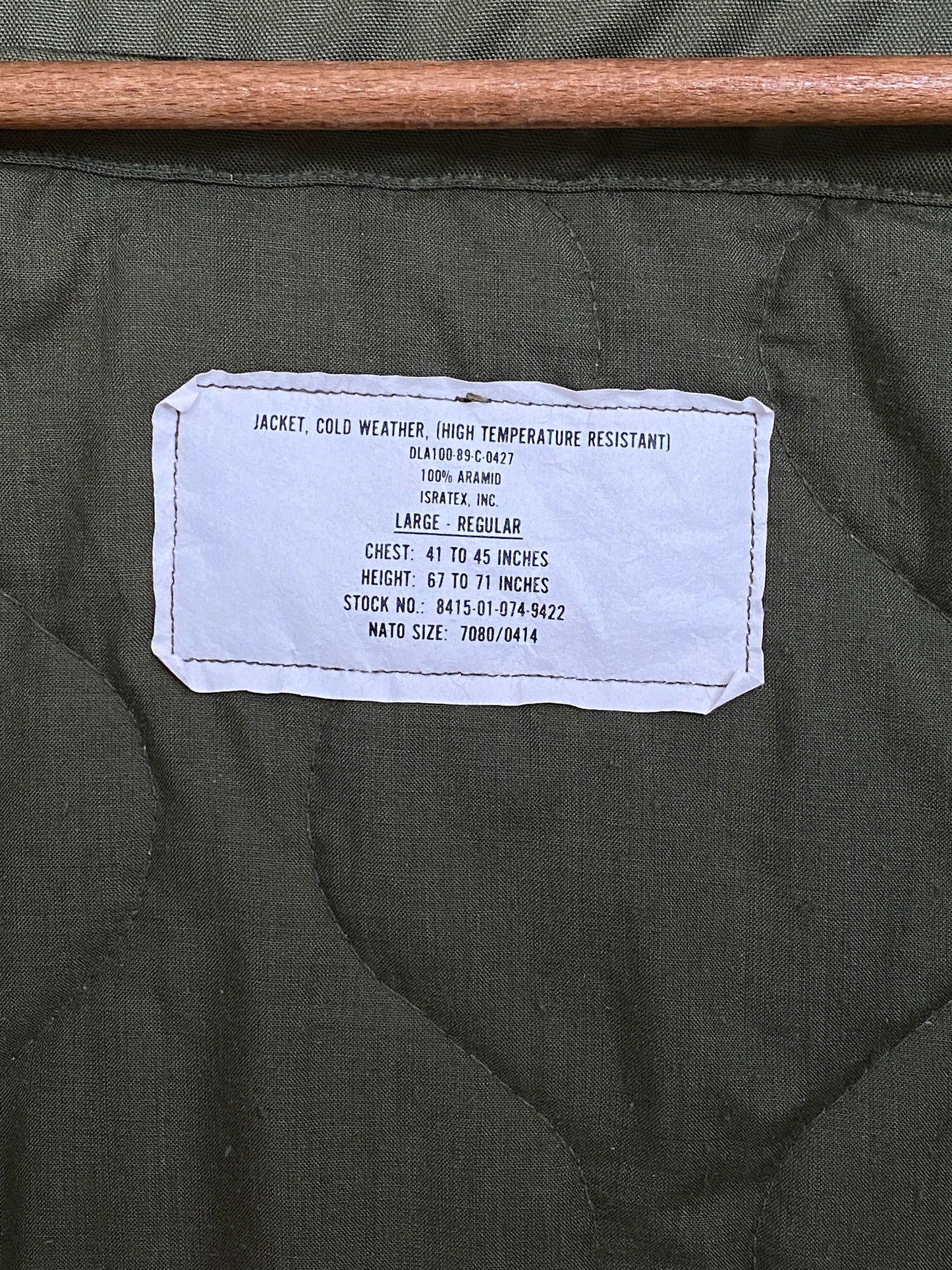 Size Large Regular Authentic Vintage 1989 US Military Bomber | Made in USA