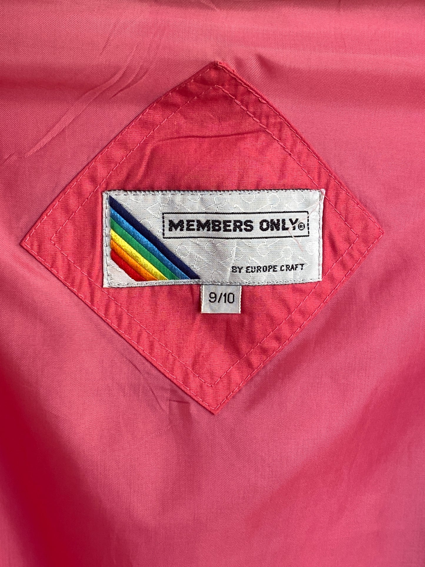 Size Women 9/10. Vintage 80s Members Only Cotton Jacket - USA Vintage Bcn