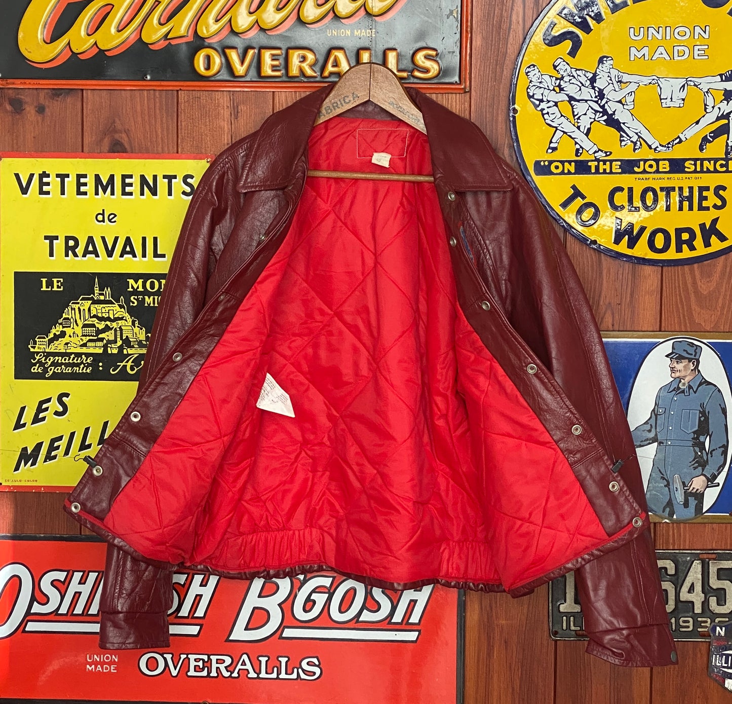 Vintage Canadian Leather Hockey Jacket