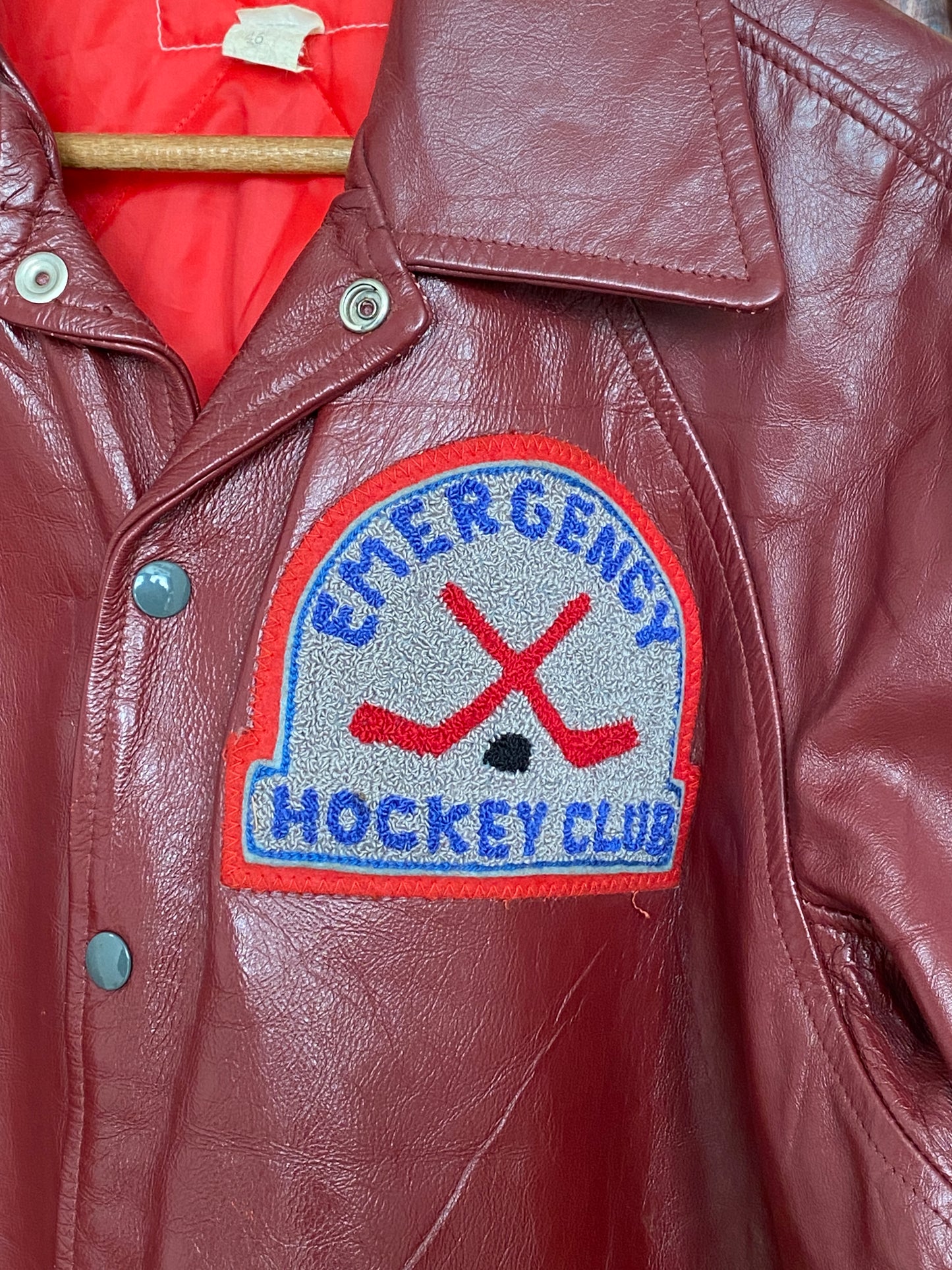 Vintage Canadian Leather Hockey Jacket
