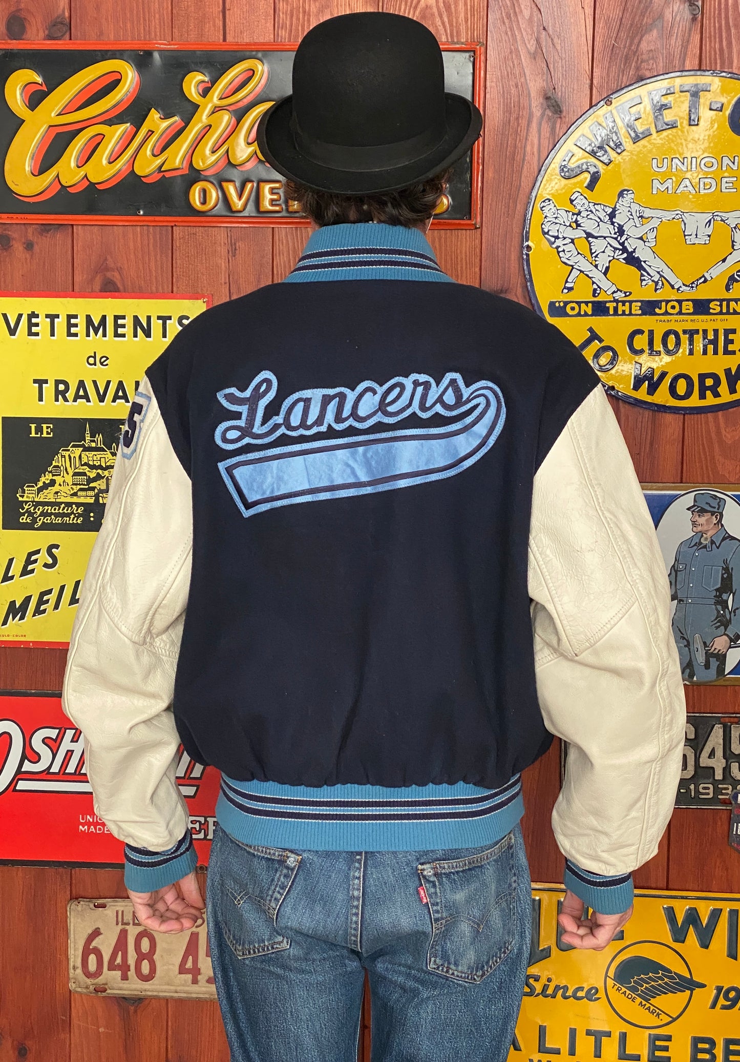 Size Med. Vintage varsity style jacket Made in Canada