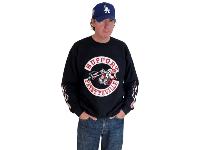 Size L Crew Sweat Support Fayetteville