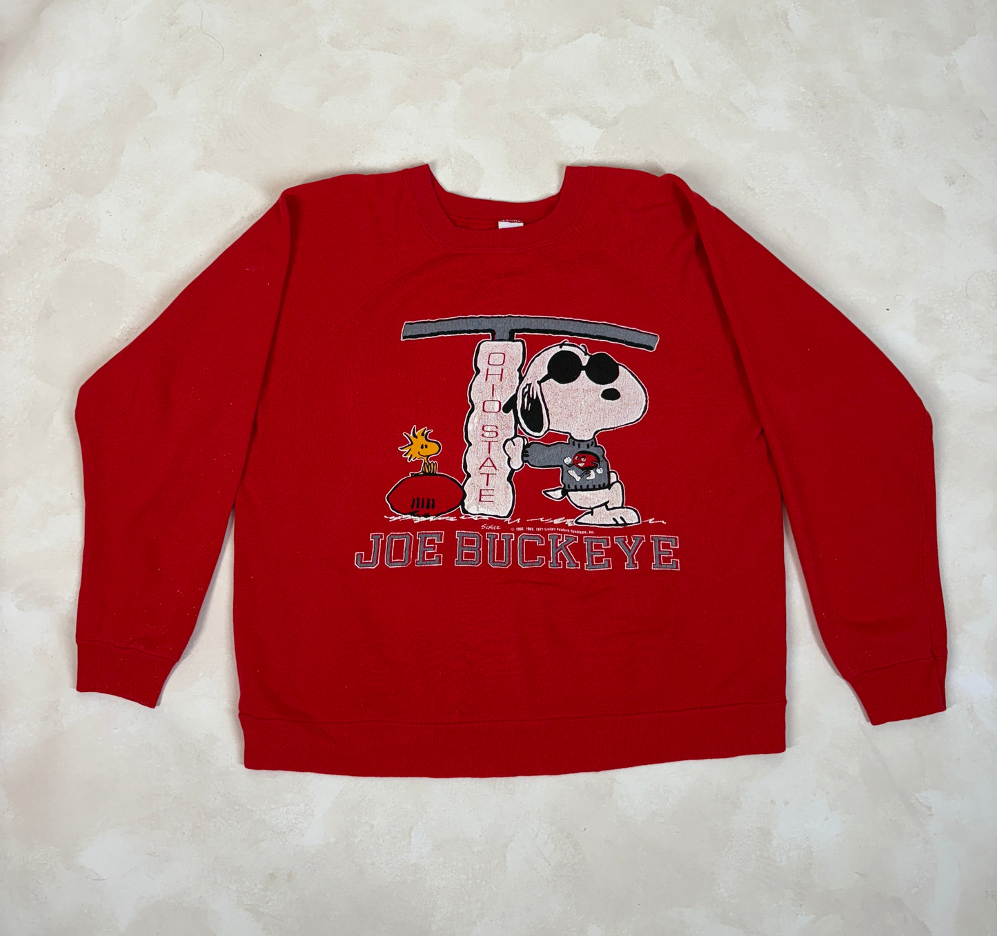 Snoopy Rare 1980 Sweatshirt Joe Buckeye