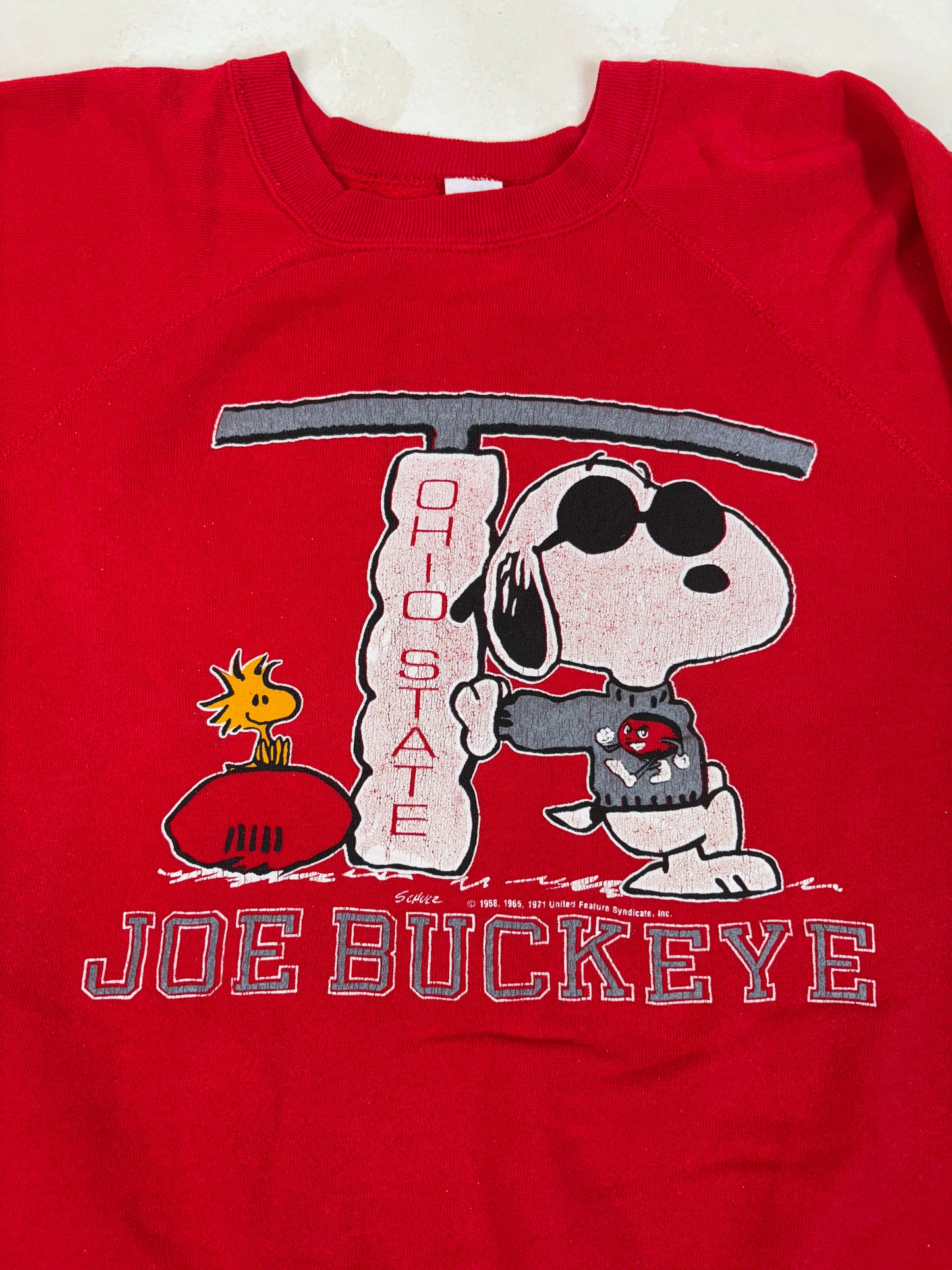 Snoopy Rare 1980 Sweatshirt Joe Buckeye