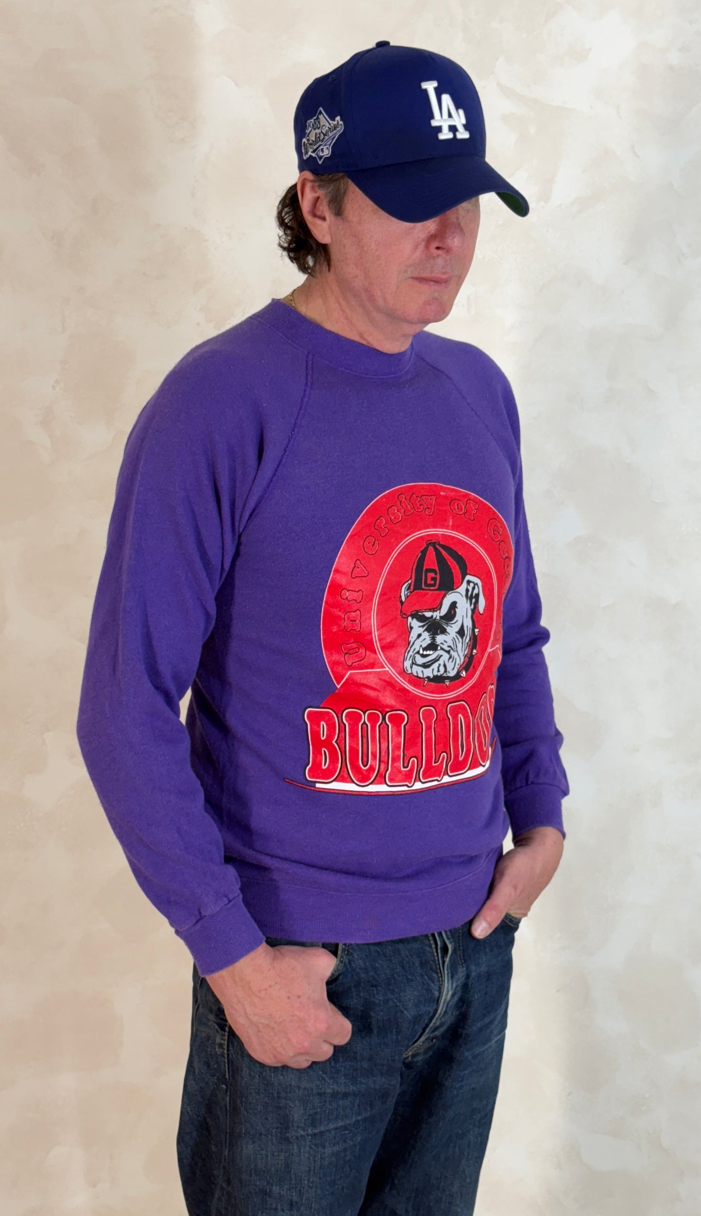 Size M 80s Crew sweatshirt Georgia Bulldogs