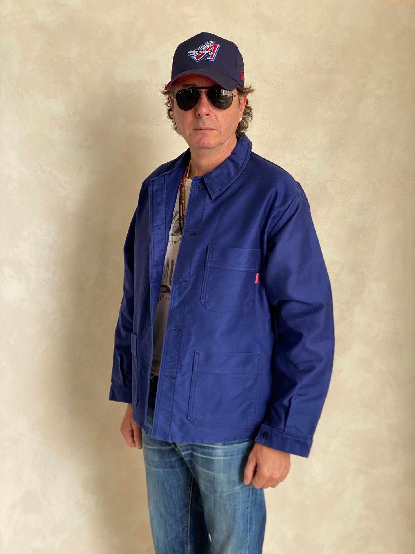 Size 50/52 EU. Vintage French Moleskin jacket. Made in France