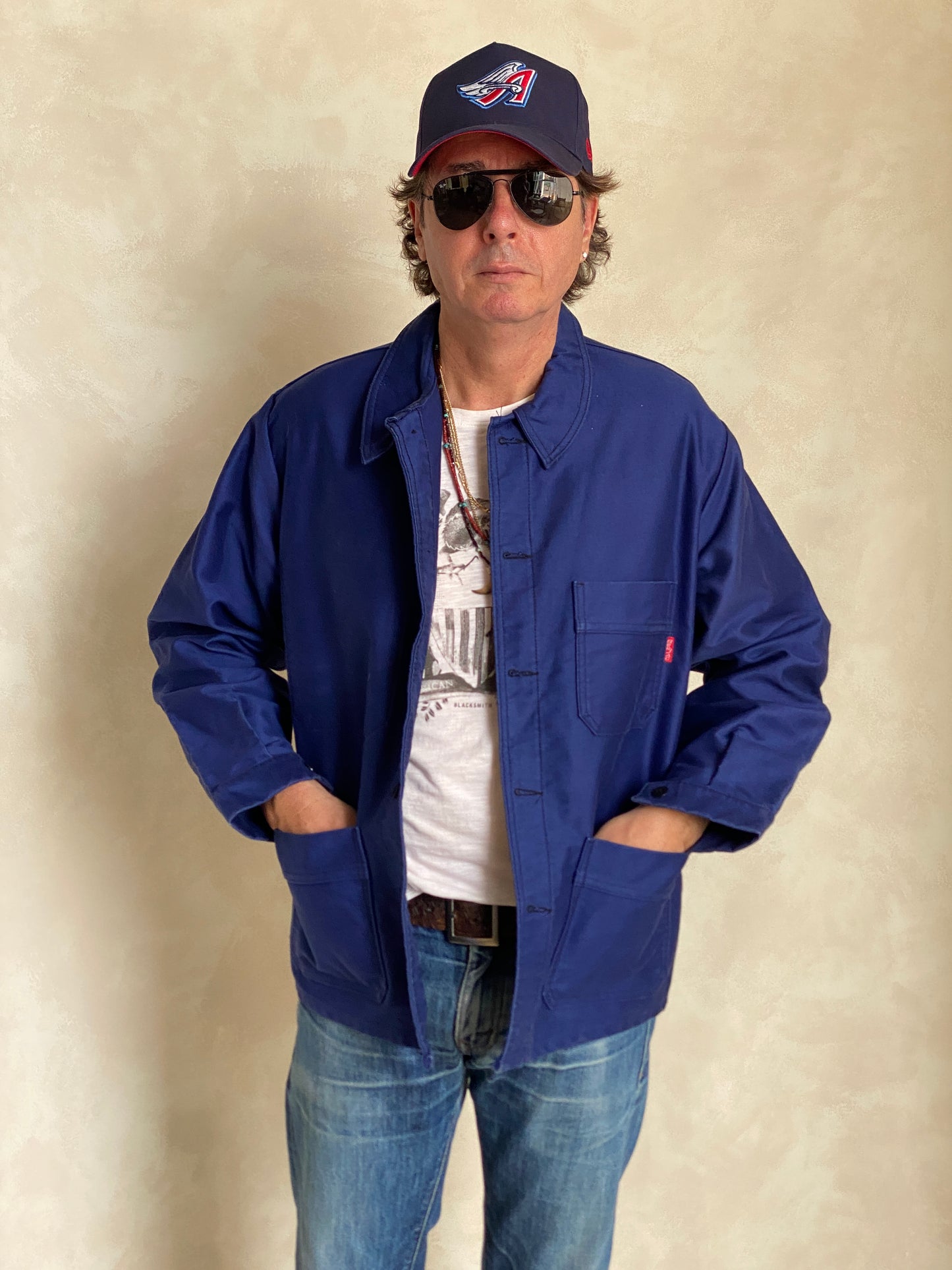 Size 50/52 EU. Vintage French Moleskin jacket. Made in France