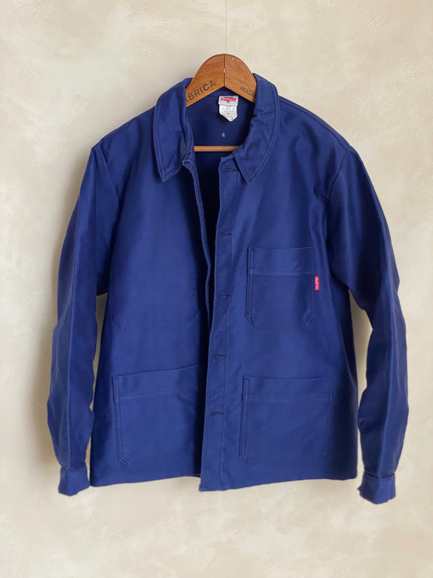 Size 50/52 EU. Vintage French Moleskin jacket. Made in France
