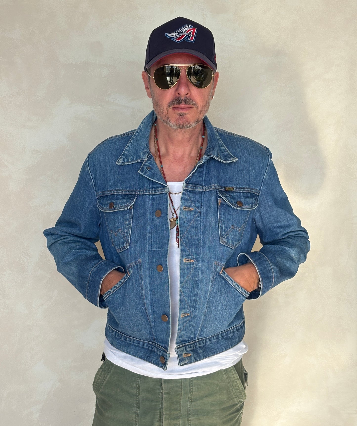 Size 44US / 54EU. Authentic 70s Maverick denim Jacket – Made in USA