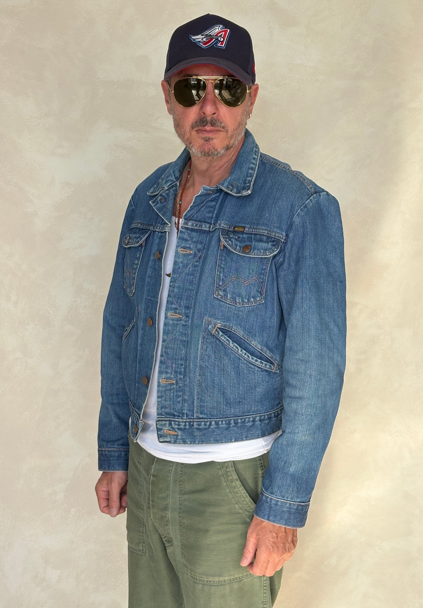 Size 44US / 54EU. Authentic 70s Maverick denim Jacket – Made in USA
