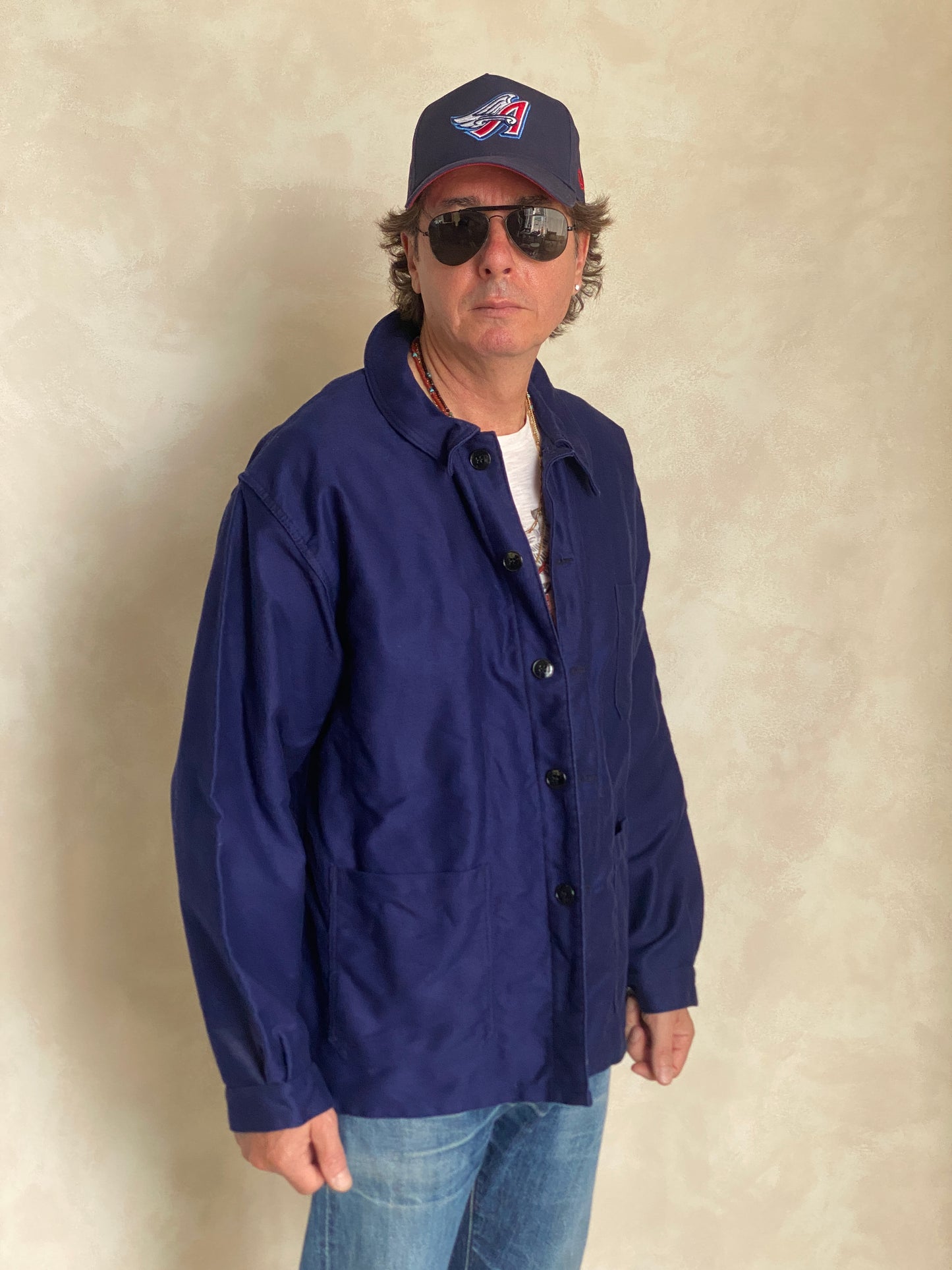 Size 52UE. Vintage French Moleskin jacket.