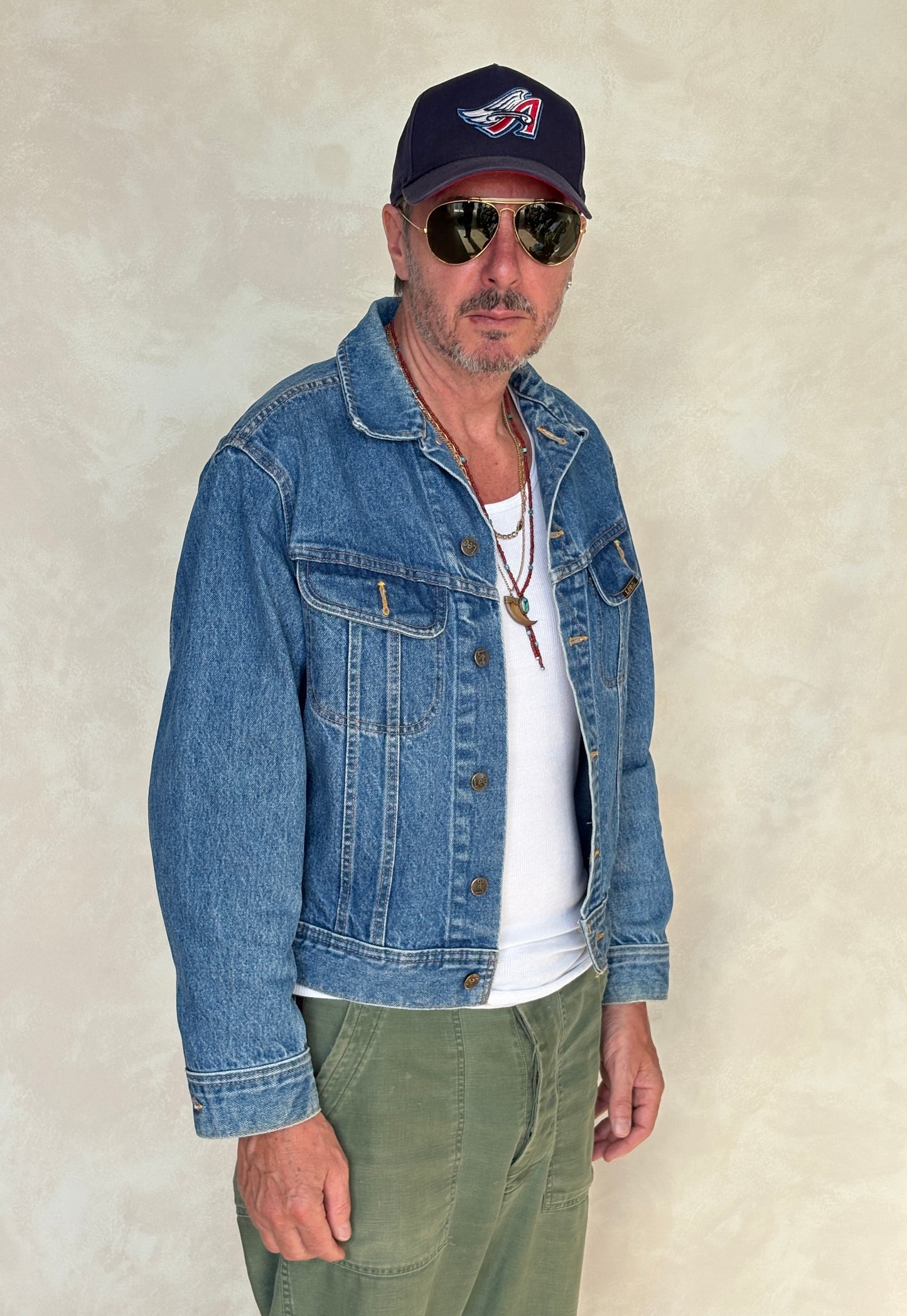 Size 40US / 50EU Vintage 80s Lee Denim Jacket – 2 Pockets – Made in Canada