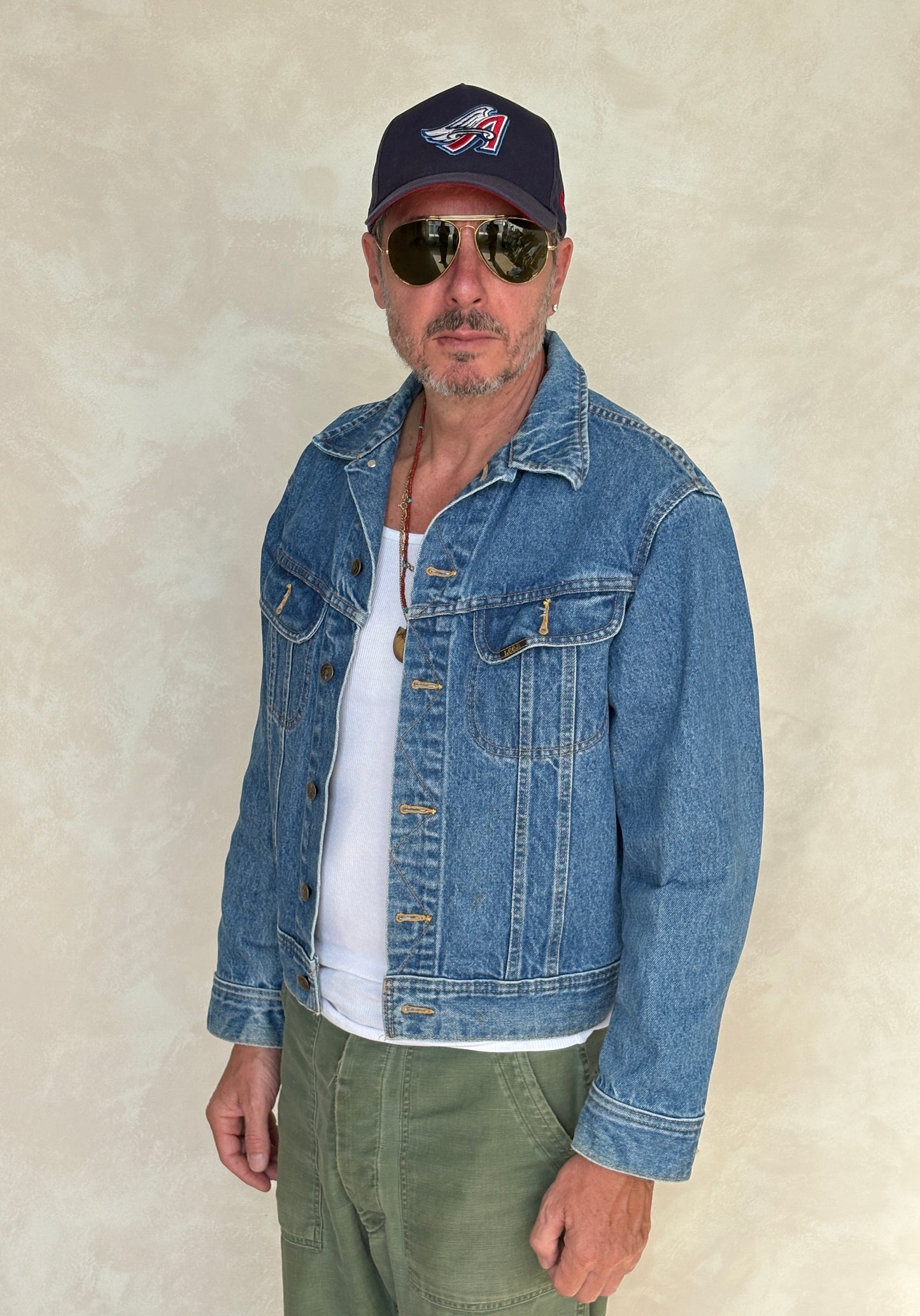 Size 40US / 50EU Vintage 80s Lee Denim Jacket – 2 Pockets – Made in Canada
