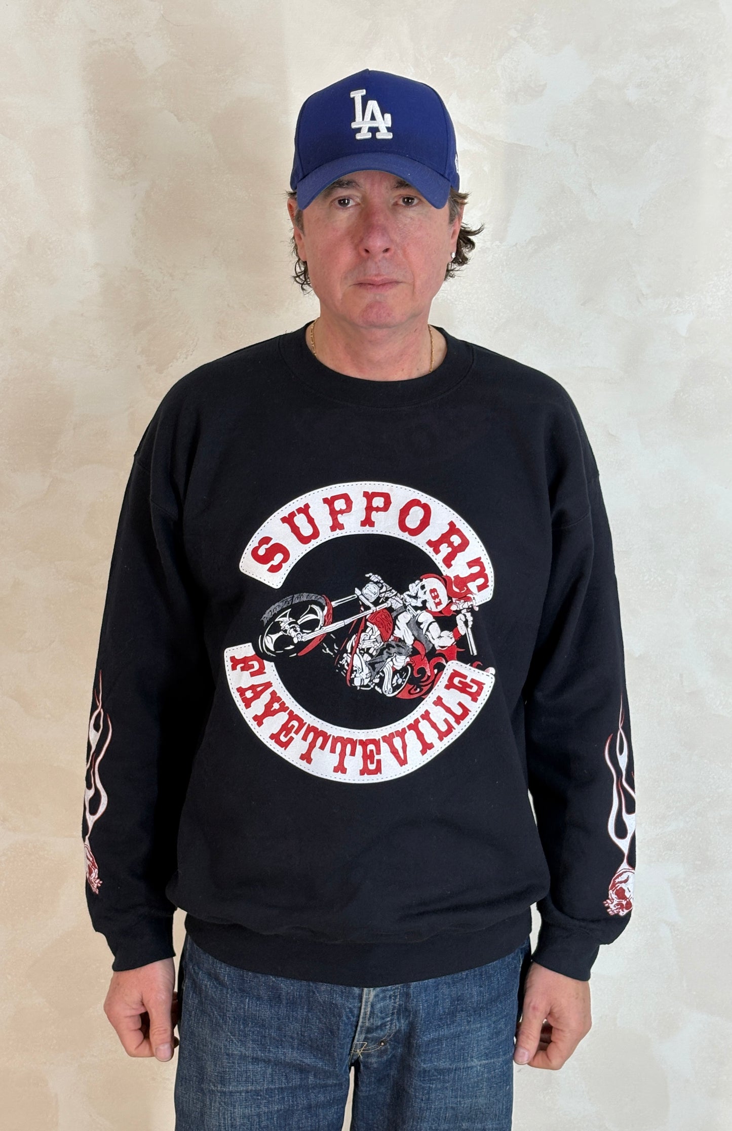 Size L Crew Sweat Support Fayetteville